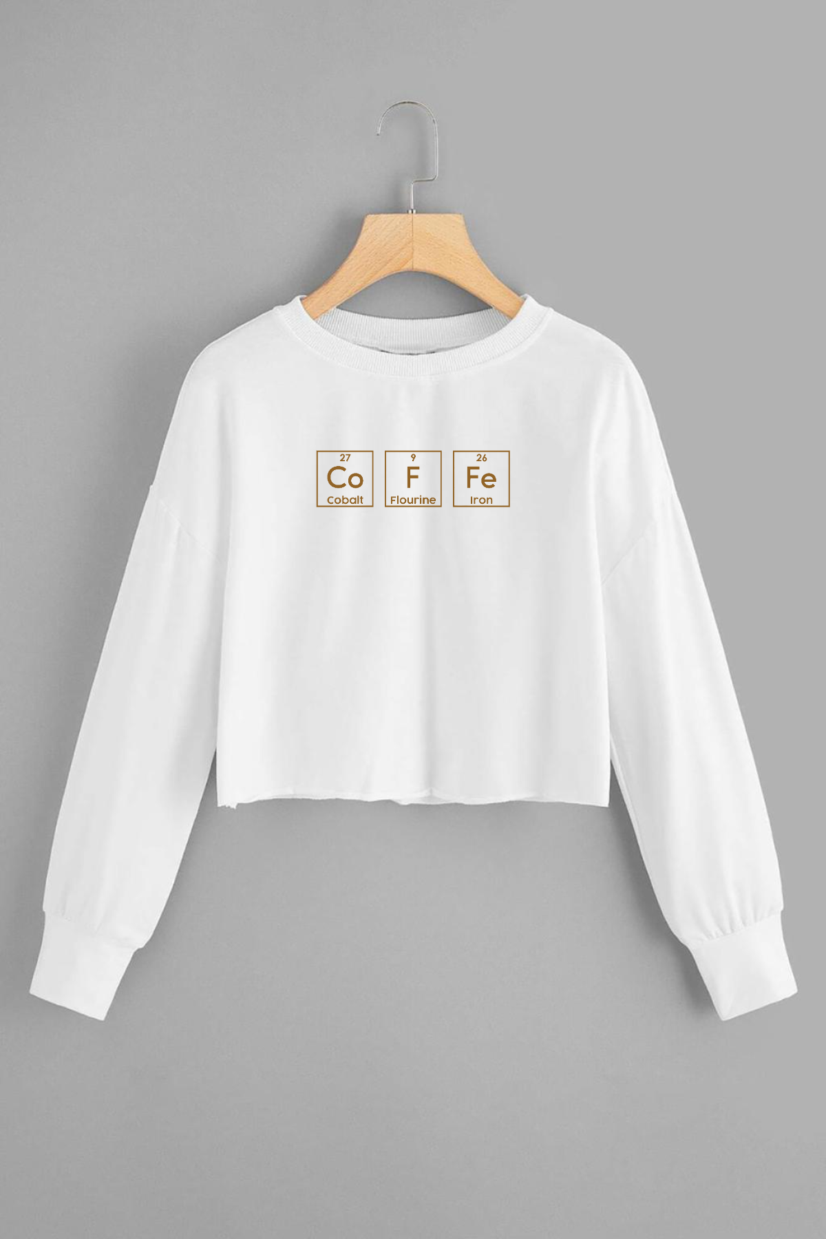 Coffe Coordinate Crop Sweatshirt