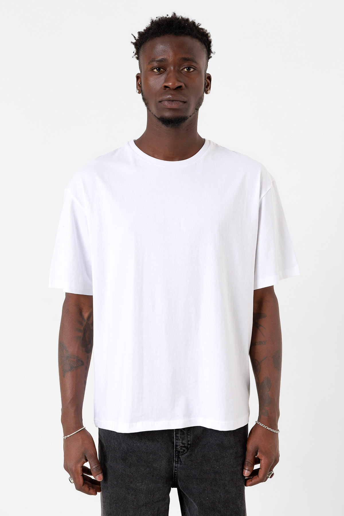 Beyaz Erkek Oversize Tshirt