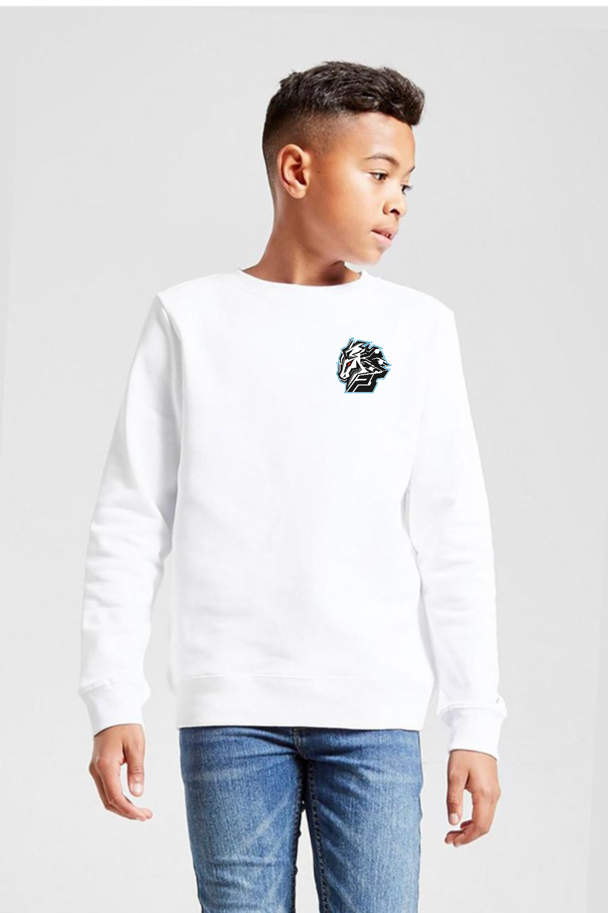 Beyblade Cyber Pegasus Beyaz Çocuk 2ip Sweatshirt