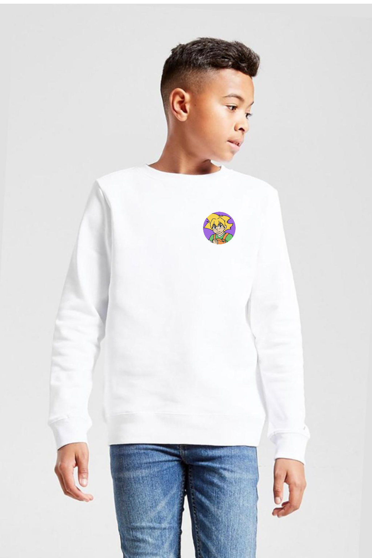 Beyblade Max Bladebreakers Beyaz Çocuk 2ip Sweatshirt