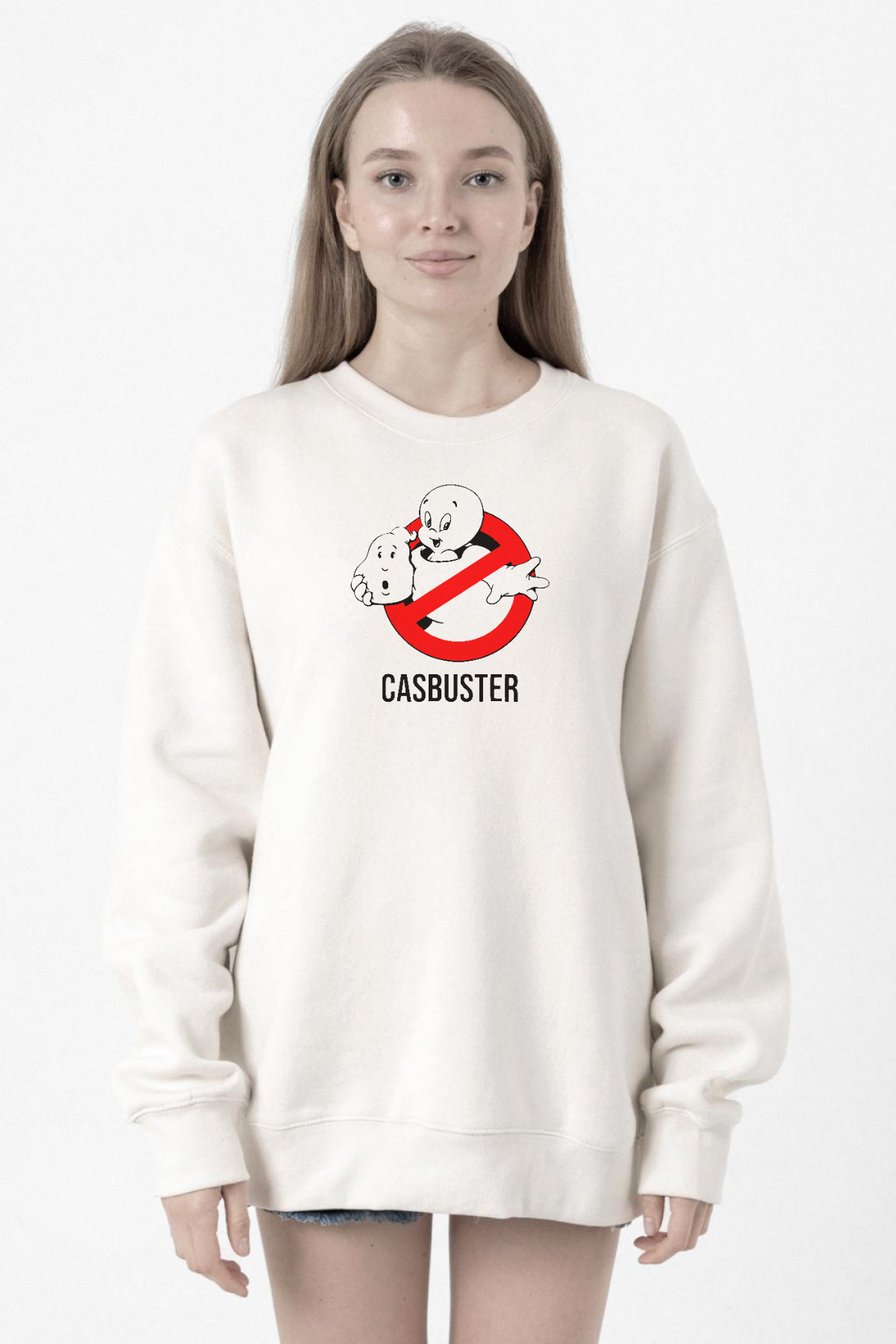 Casper The Friendly Ghost Casbuster Beyaz Kadın 2ip Sweatshirt