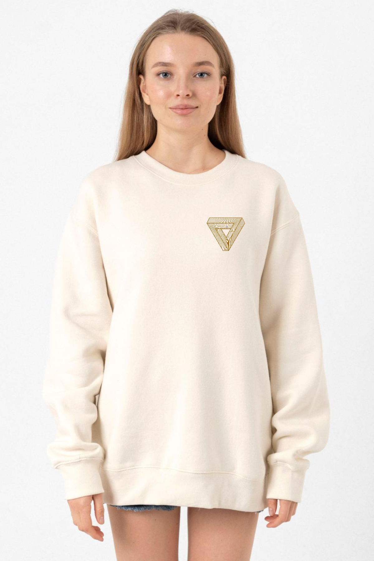 Dark Tannhaus Logo Ekru Kadın 2ip Sweatshirt