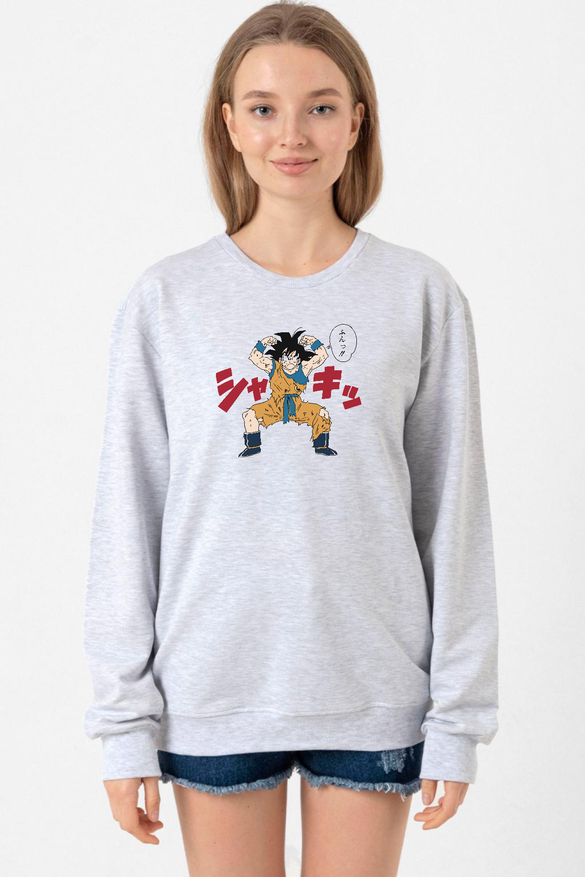 Dragon Ball Z Anime Angry Goku Grimelanj Kadın 2ip Sweatshirt