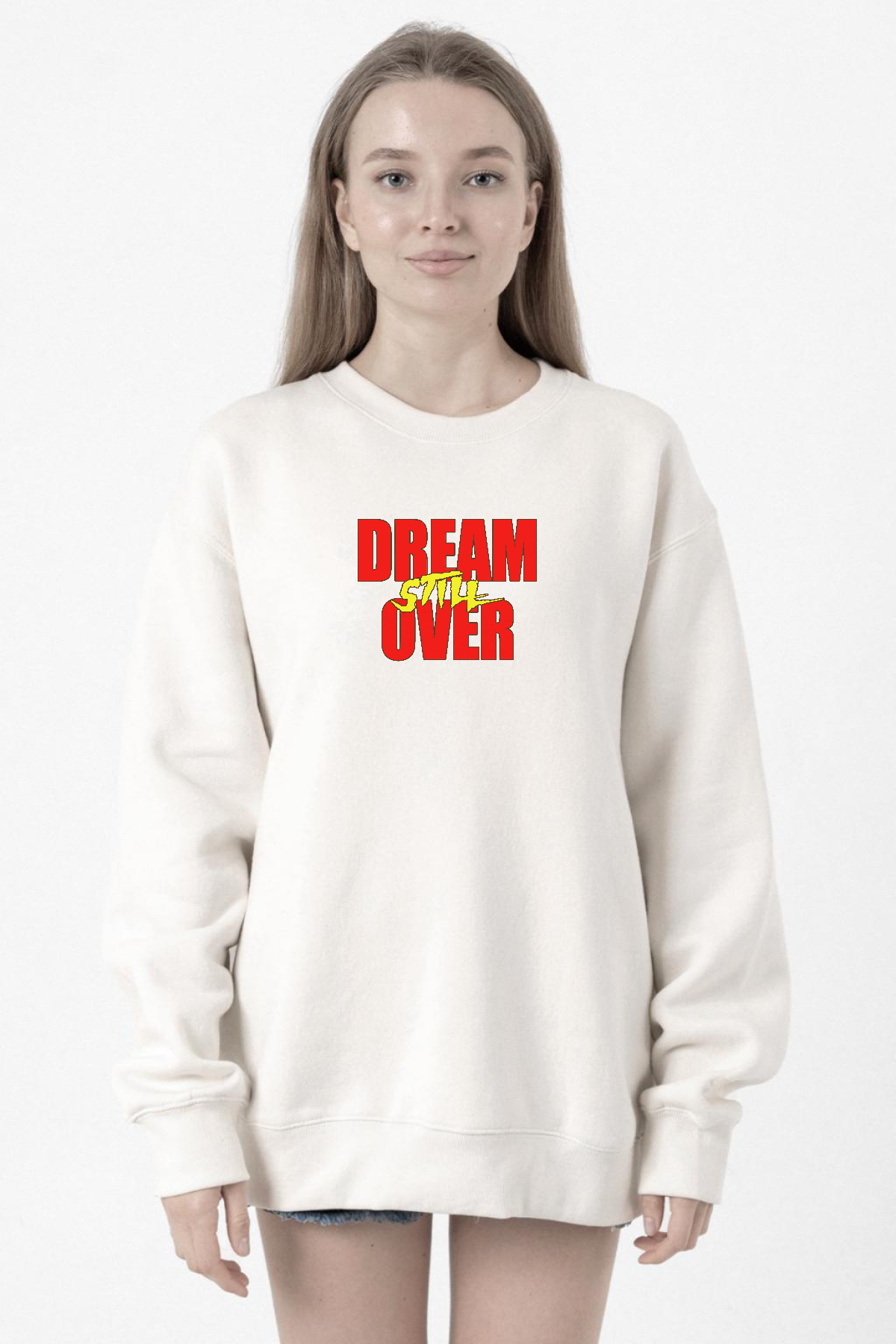 Dream Still Over Beyaz Kadın 2ip Sweatshirt