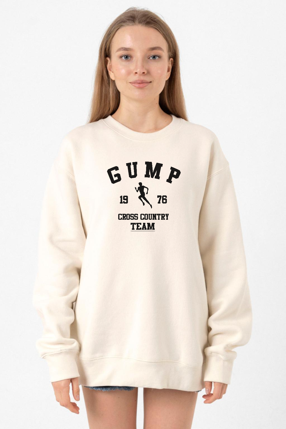 Forrest Gump Cross Country Team Ekru Kadın 2ip Sweatshirt