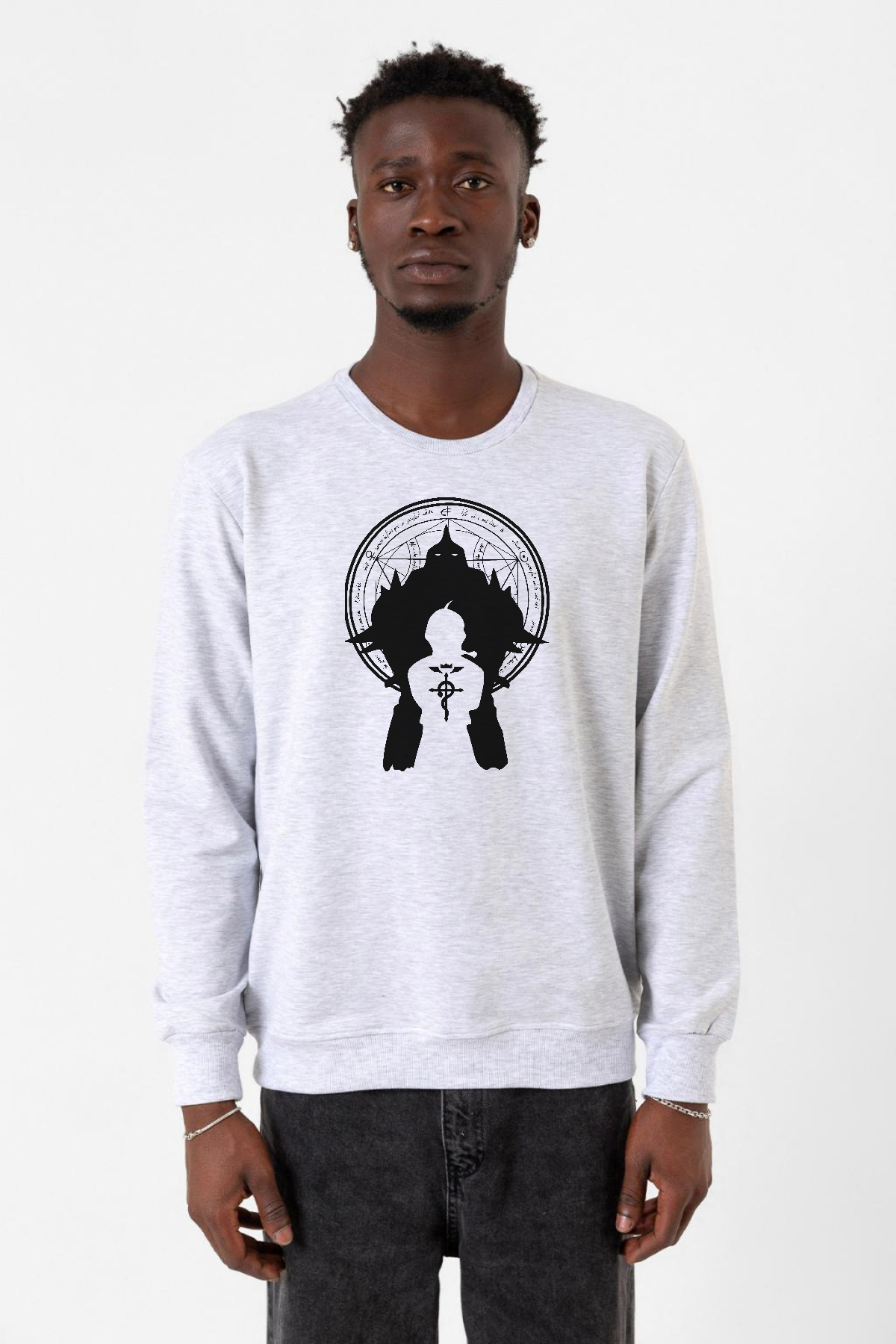 Fullmetal Alchemist Anime Logo Karmelanj Erkek 2ip Sweatshirt