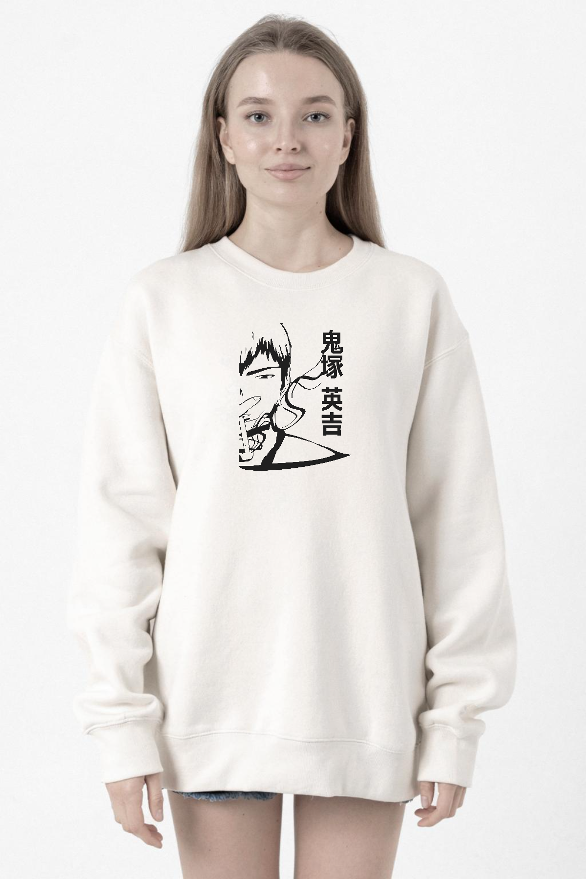 Great Teacher Anime Poster Beyaz Kadın 2ip Sweatshirt