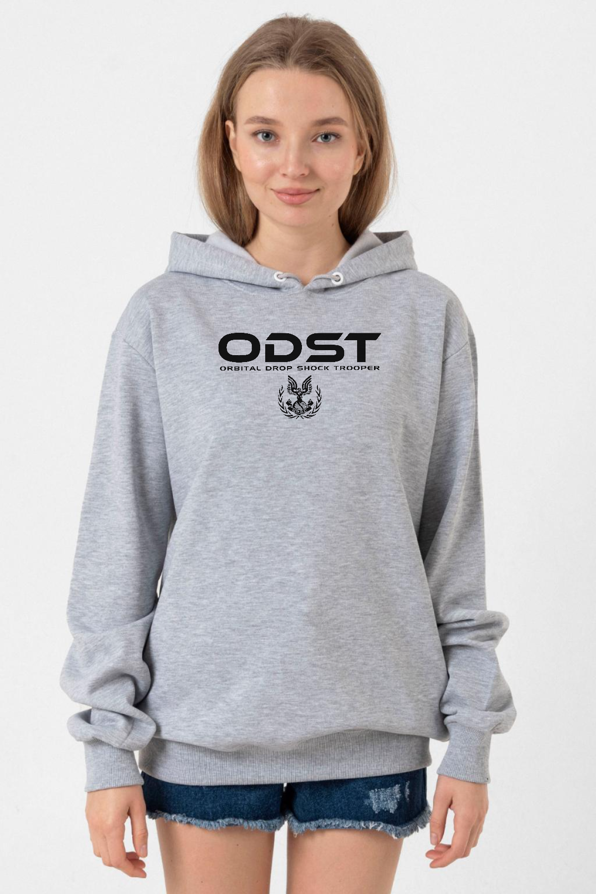 Halo Odst Orbital Drop Shock Trooper Grimelanj Kadın 3ip Kapşonlu Sweatshirt