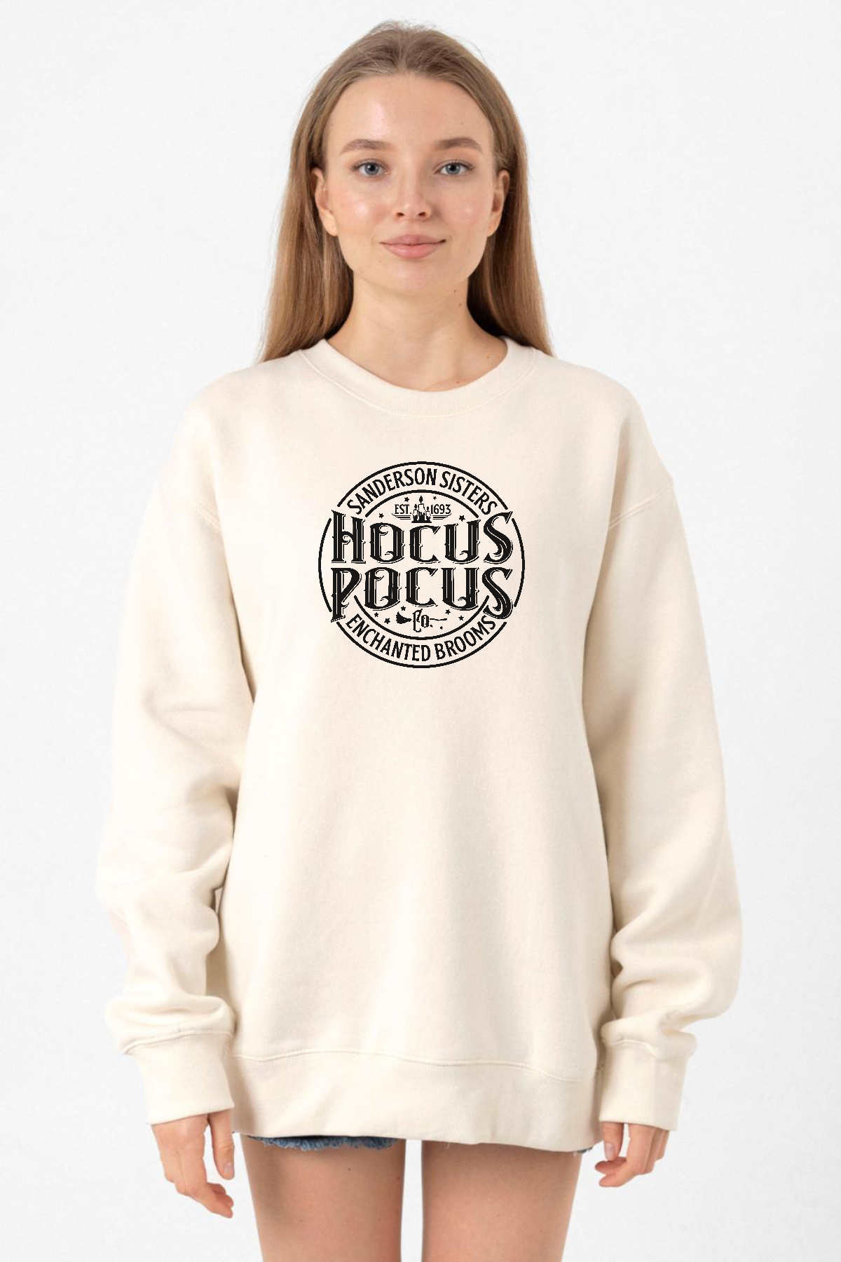 Hocus Pocus Sanderson Sisters Ekru Kadın 2ip Sweatshirt