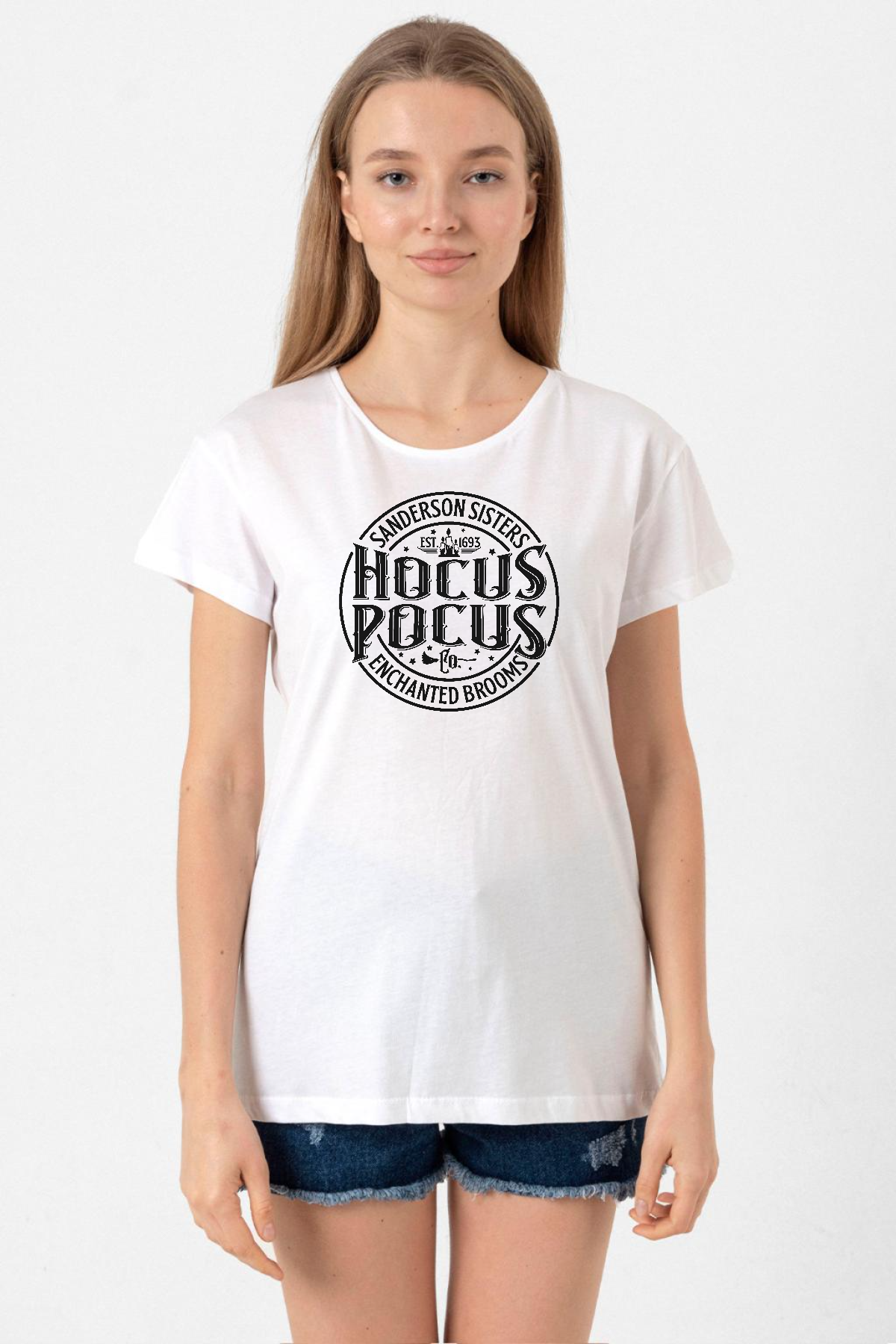 Hocus Pocus Sanderson Sisters Beyaz Kadın Bisikletyaka Tshirt