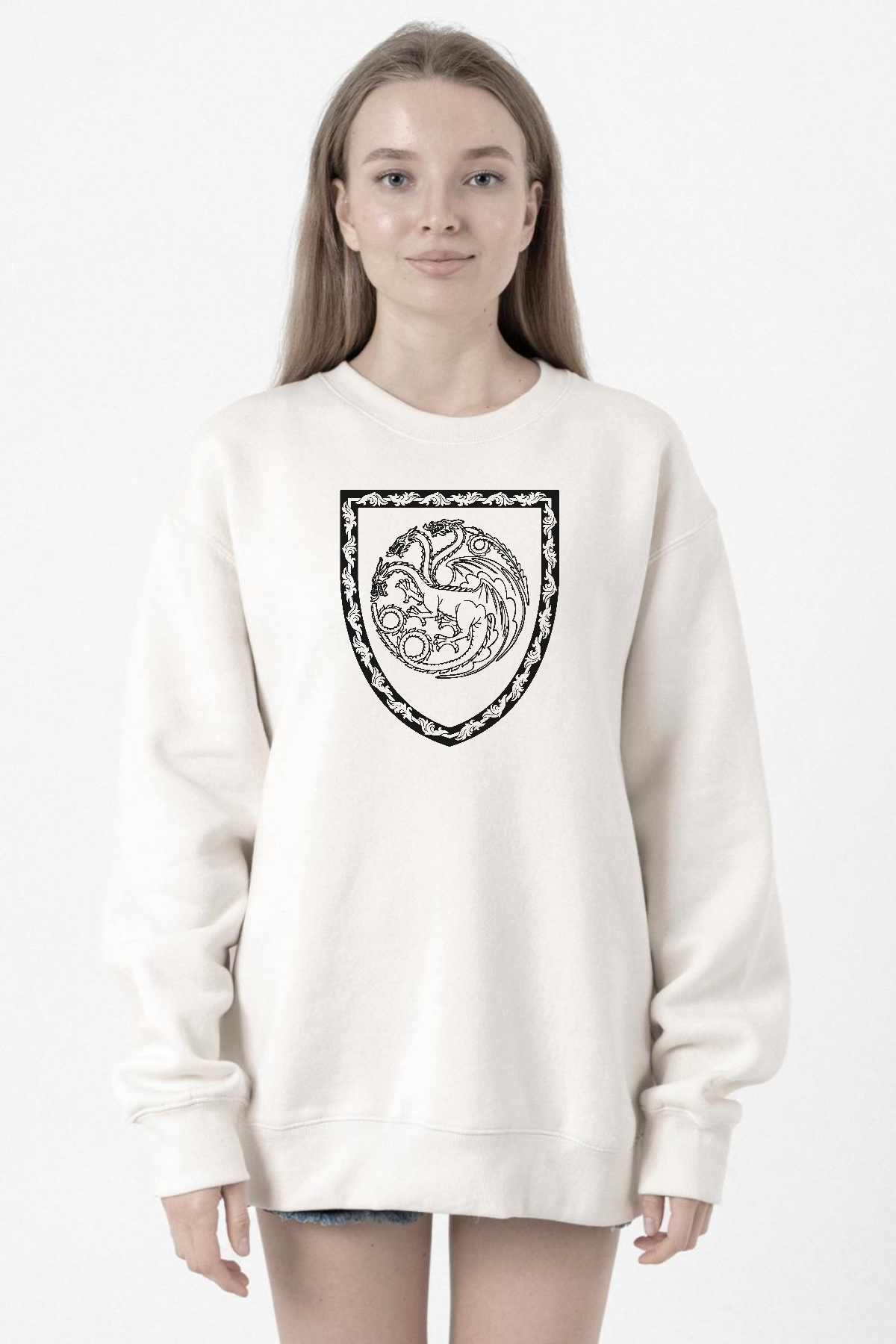 House Of The Dragon Targaryen Amblem Beyaz Kadın 2ip Sweatshirt