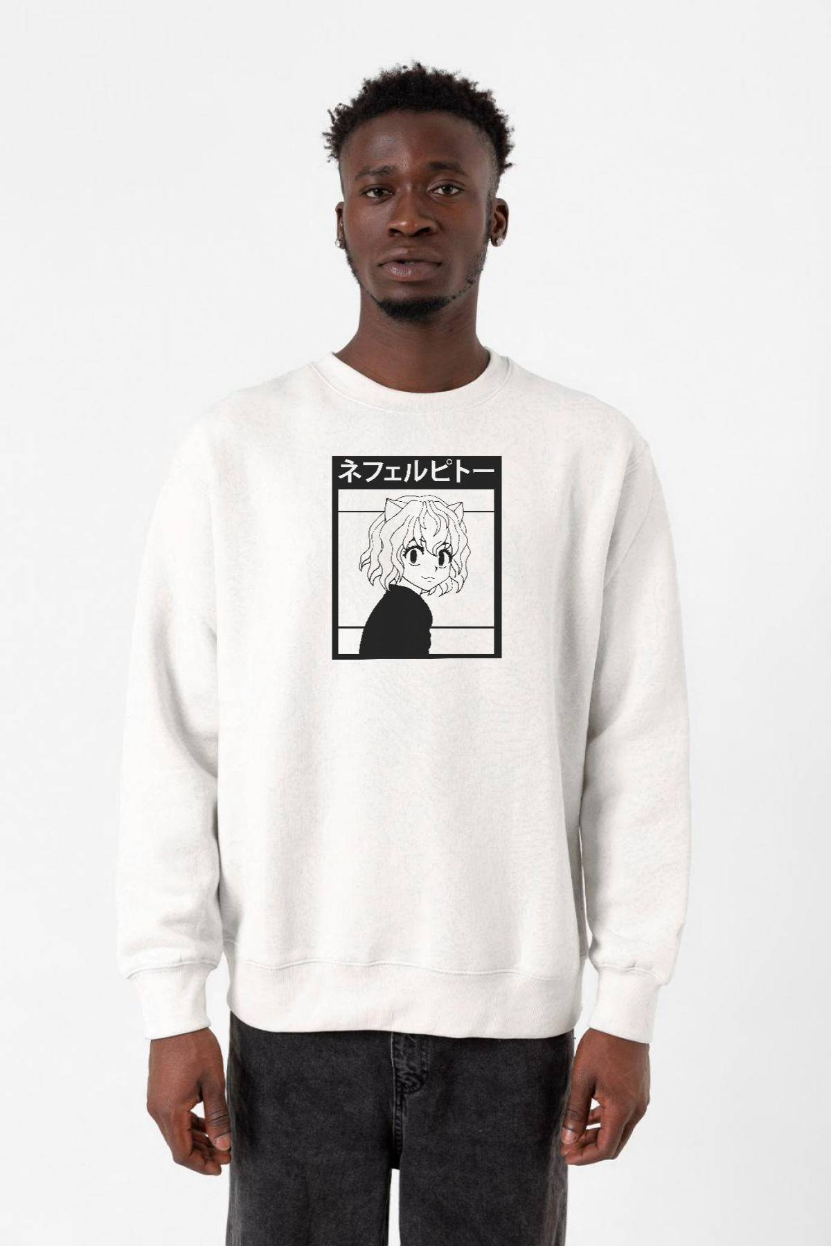 Hunter x Hunter Anime Neferpitou Beyaz Erkek 2ip Sweatshirt