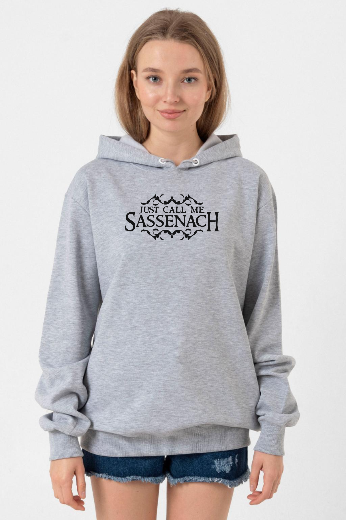 Outlander Just Call Me Sassenach Grimelanj Kadın 3ip Kapşonlu Sweatshirt