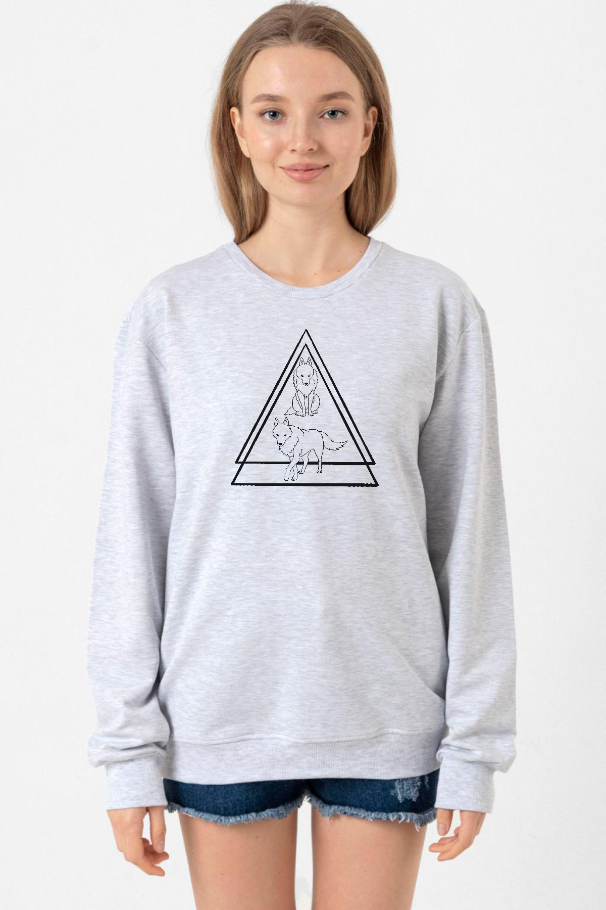 Princess Mononoke Wolves Grimelanj Kadın 2ip Sweatshirt