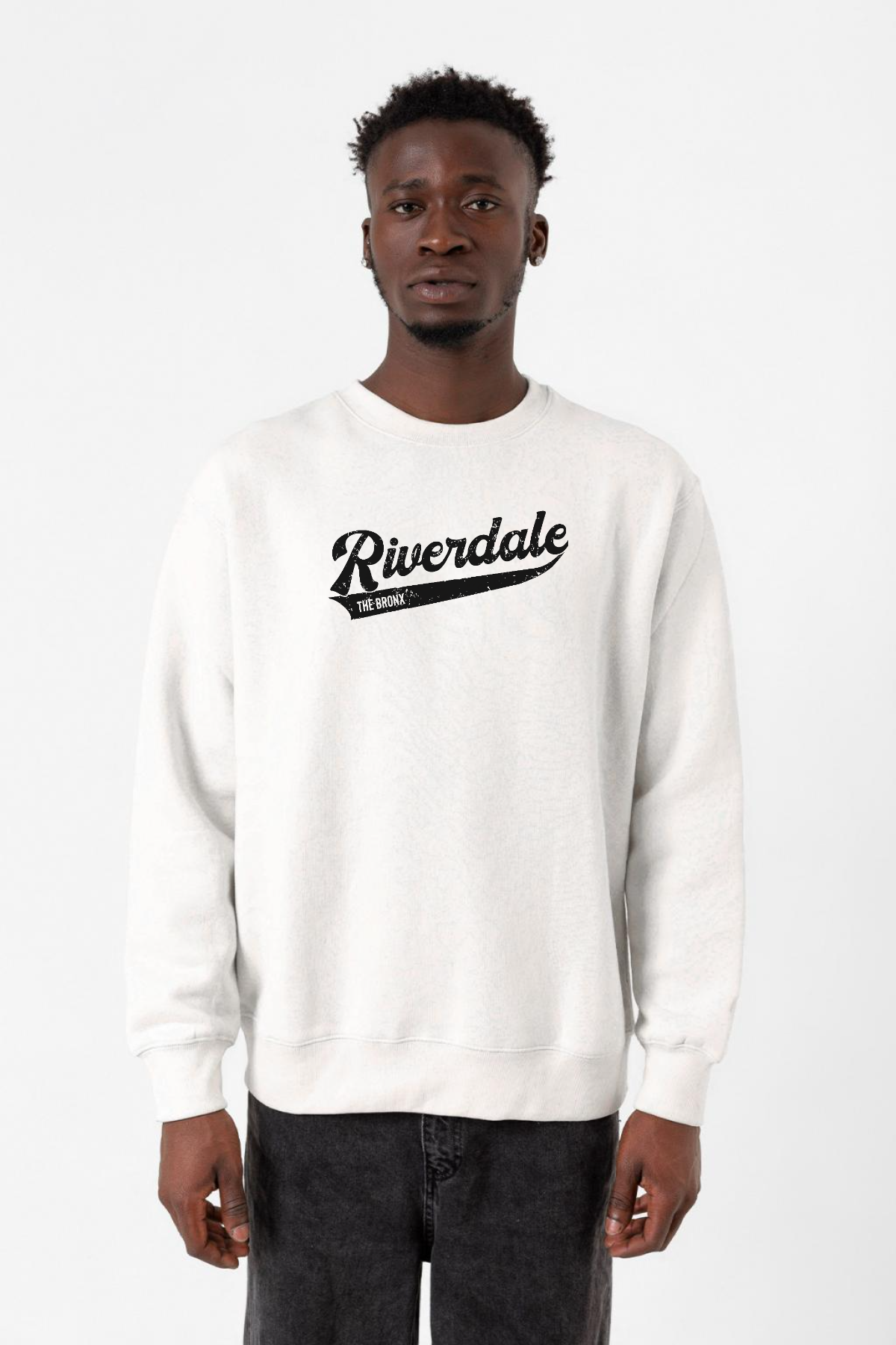 Riverdale Bronx New York City Beyaz Erkek 2ip Sweatshirt