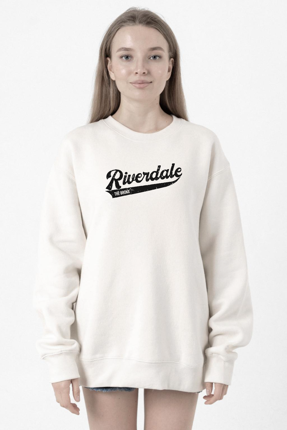 Riverdale Bronx New York City Beyaz Kadın 2ip Sweatshirt