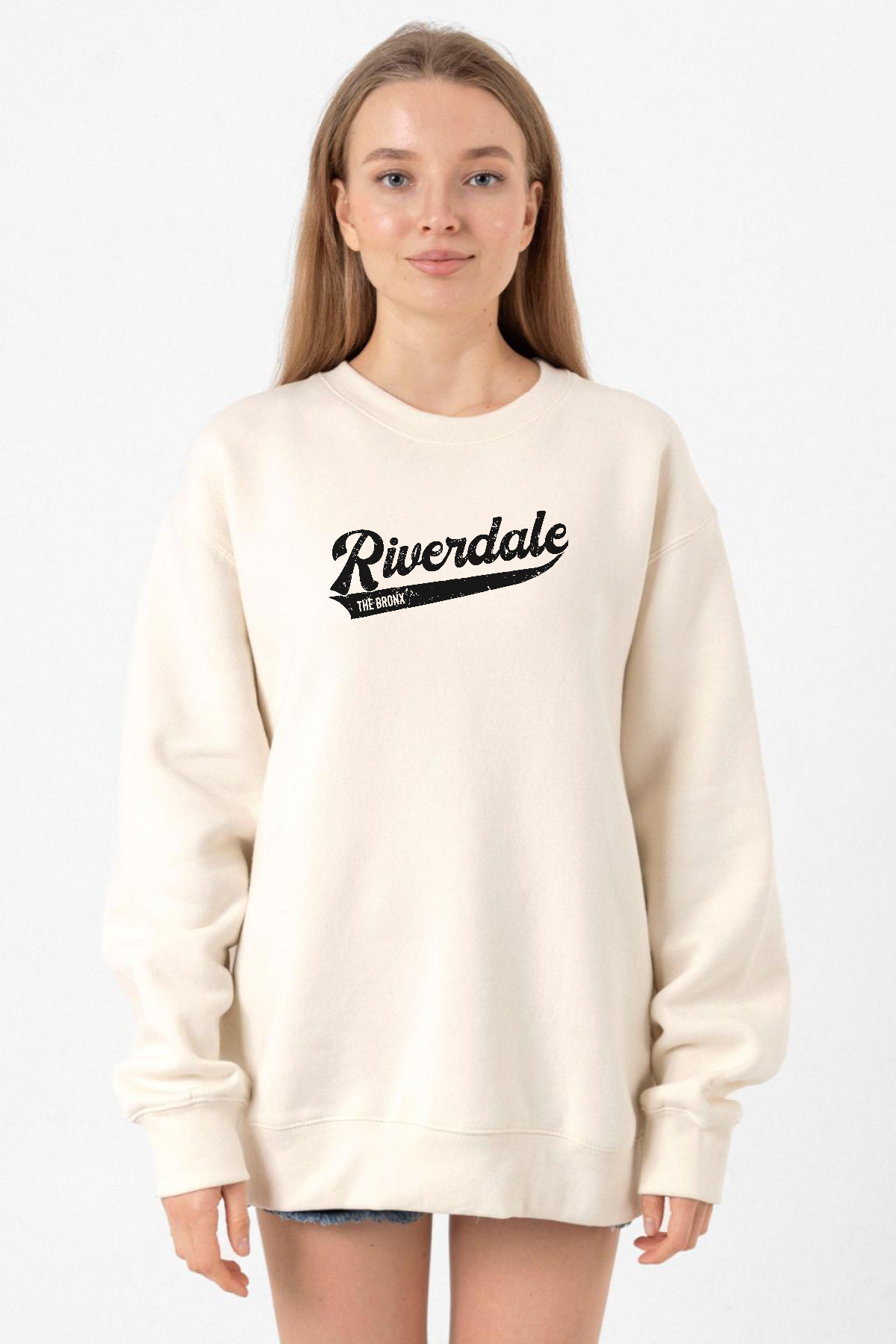 Riverdale Bronx New York City Ekru Kadın 2ip Sweatshirt