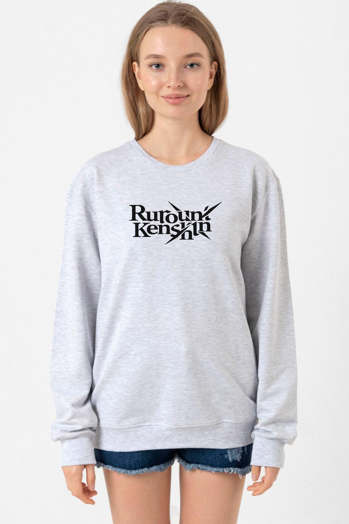 Rurouni Kenshin Letter Logo Grimelanj Kadın 2ip Sweatshirt