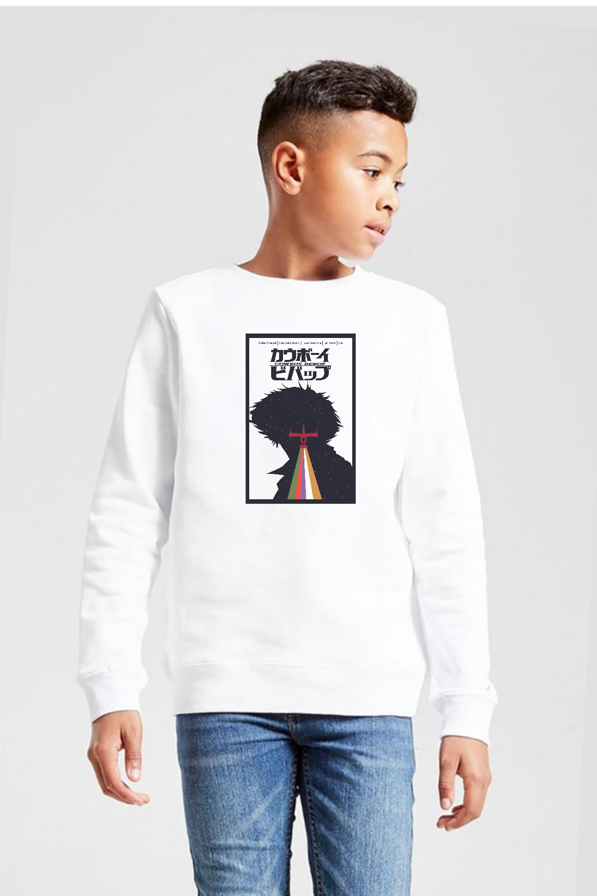 See You In Space Cowboys Minimalist Anime Poster Beyaz Çocuk 2ip Sweatshirt
