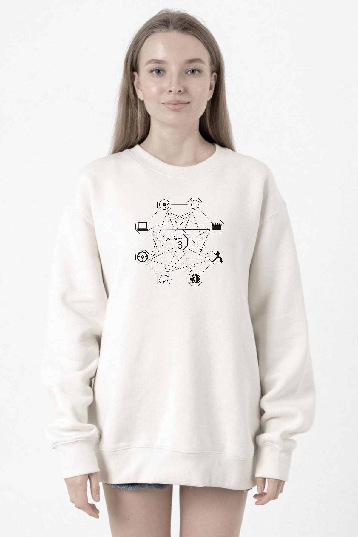Sense8 Sensates Cluster Beyaz Kadın 2ip Sweatshirt