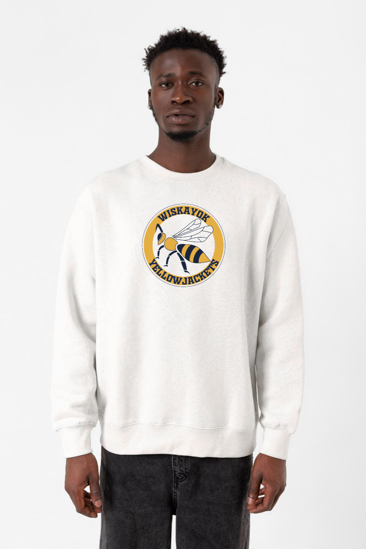 Wiskayok Yellowjackets Logo Beyaz Erkek 2ip Sweatshirt