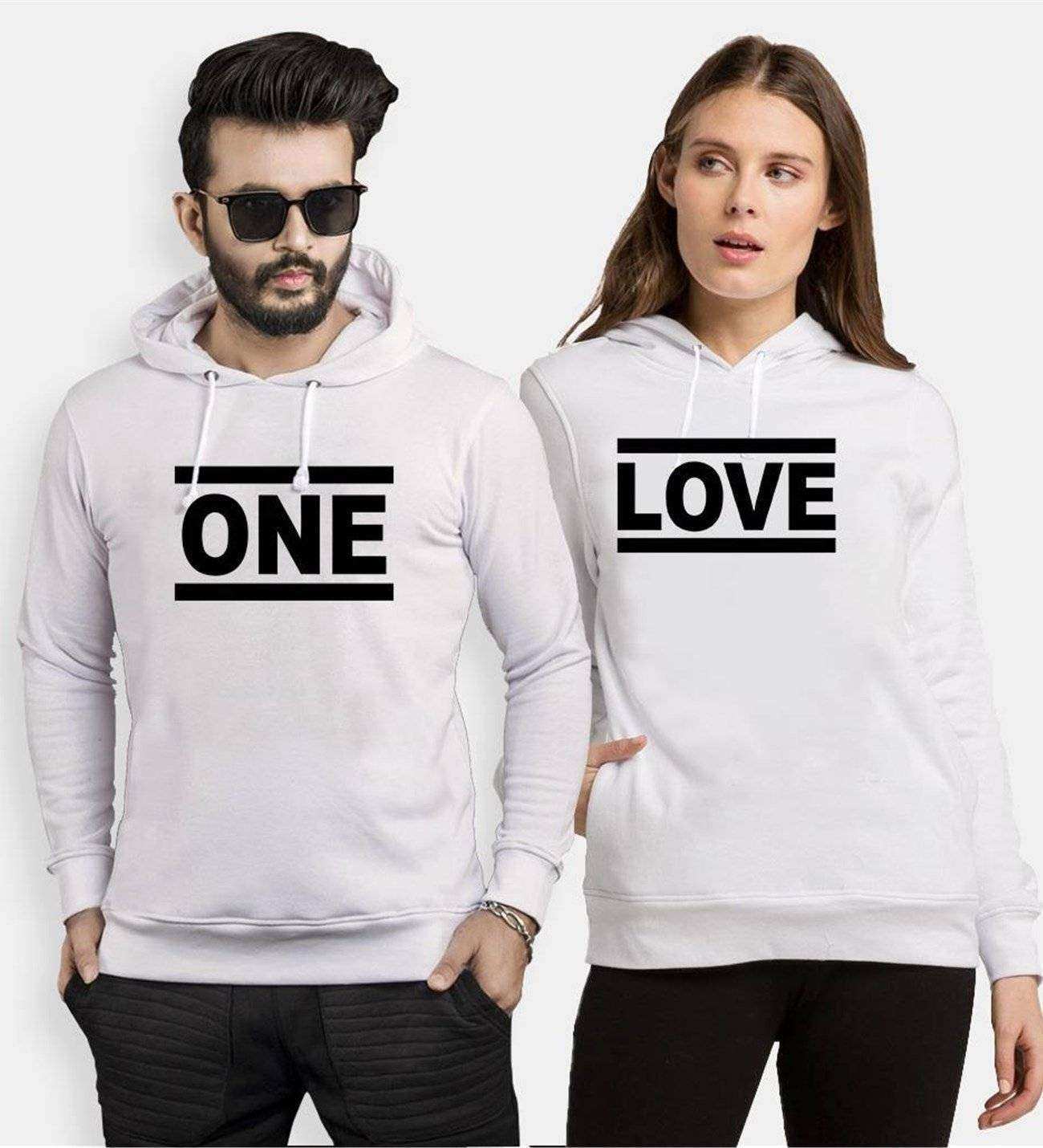 Tshirthane One Love Sevgili Kombinleri Kapüşonlu Çift Kombini