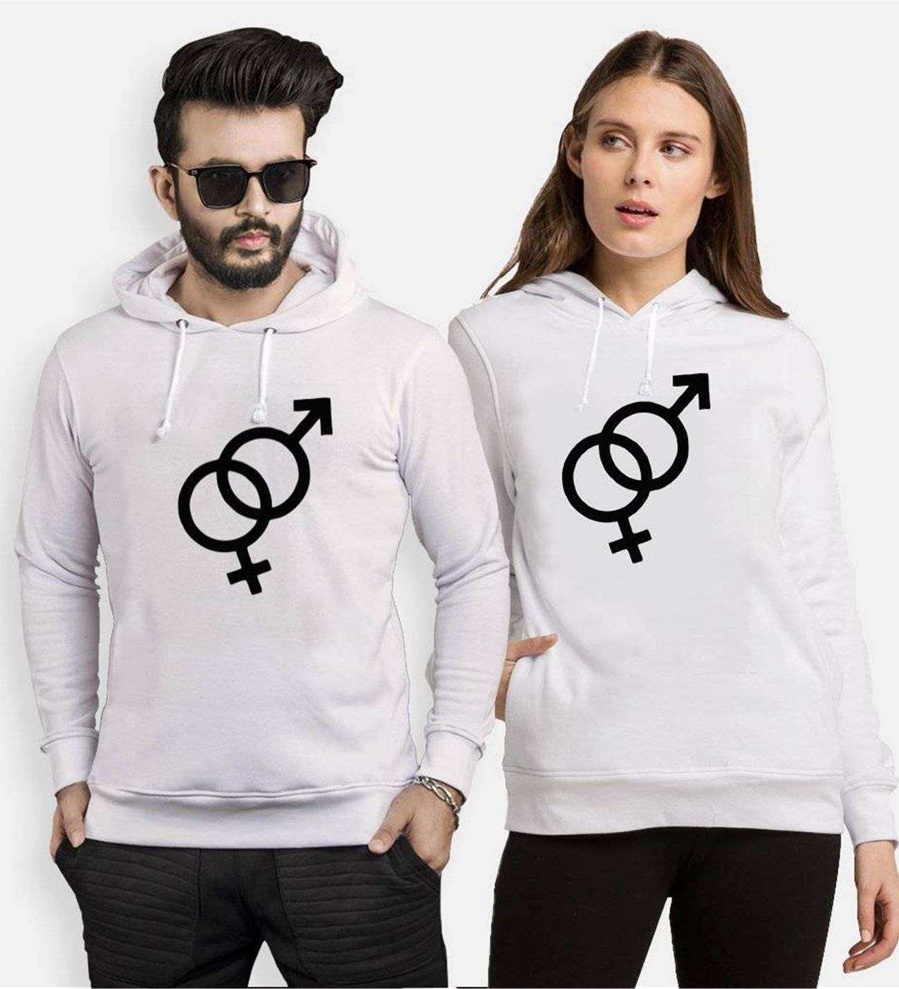 Tshirthane Female Male Sevgili Kombinleri Kapüşonlu Çift Kombini