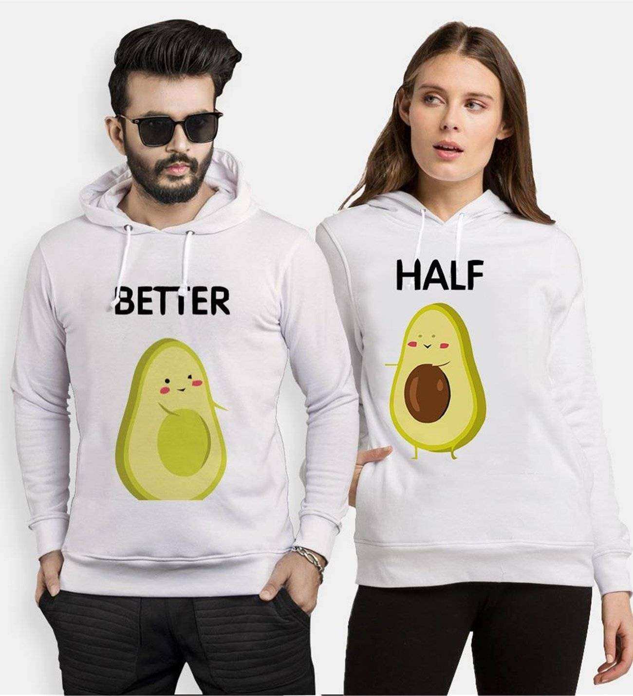 Tshirthane Better Half  Sevgili Kombinleri Kapüşonlu Çift Kombini