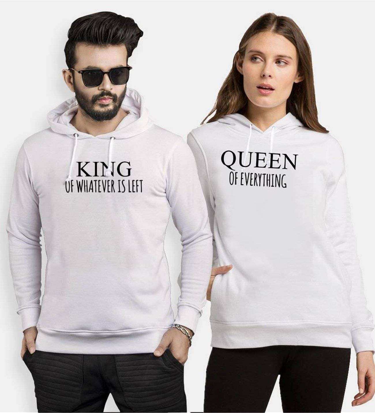 Tshirthane King Of Whatever Is Left Sevgili Kombinleri Kapüşonlu Çift Kombini