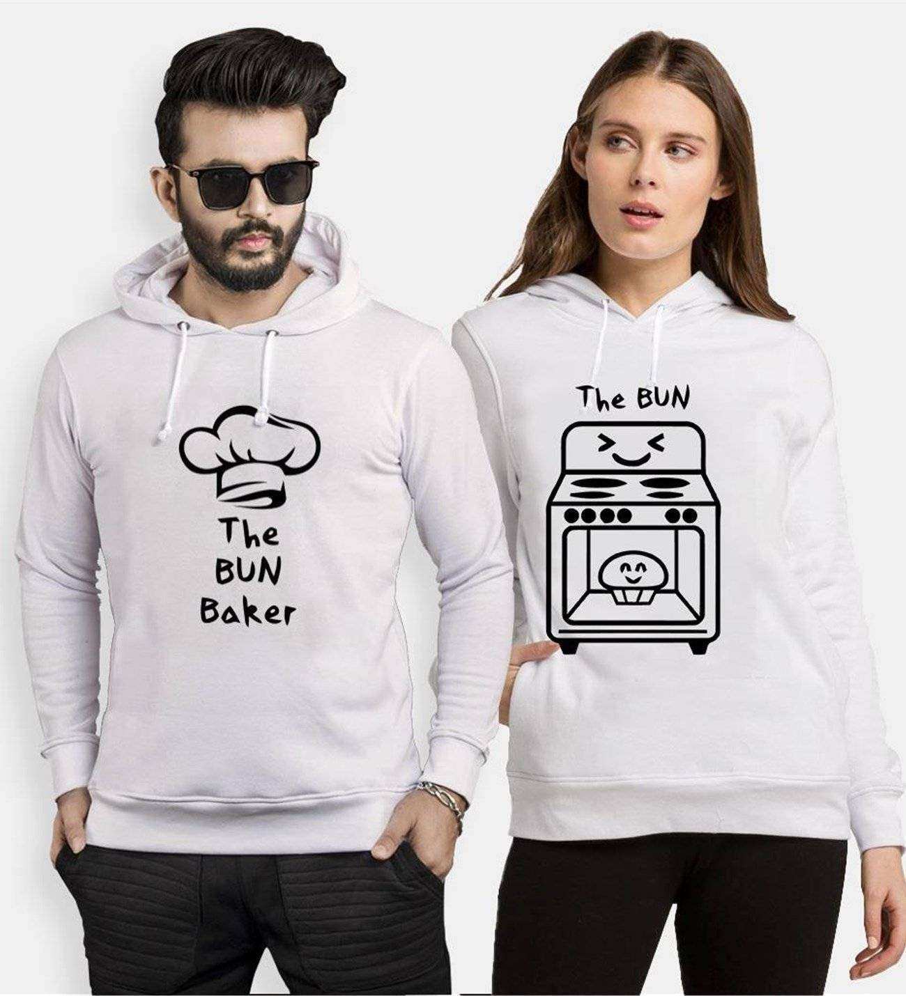 Tshirthane The Bun Baker Sevgili Kombinleri Kapüşonlu Çift Kombini