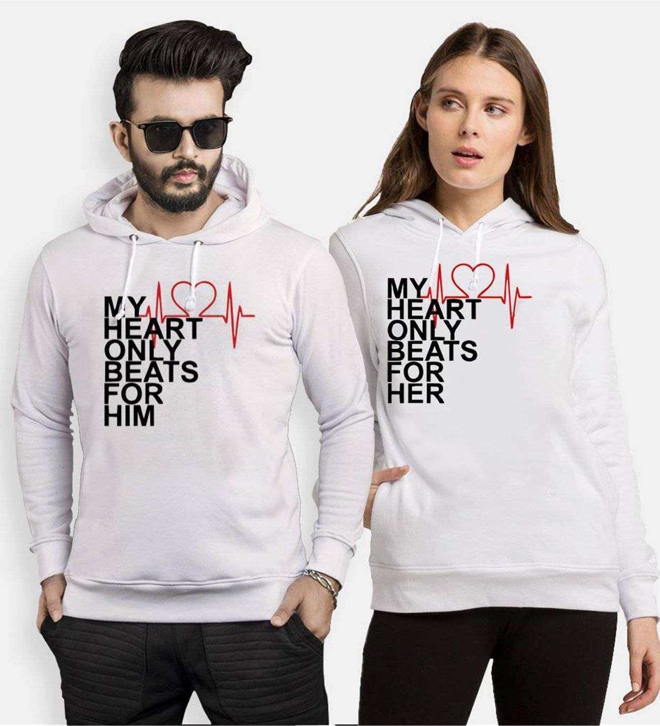 Tshirthane My Heart  Sevgili Kombinleri Kapüşonlu Çift Kombini