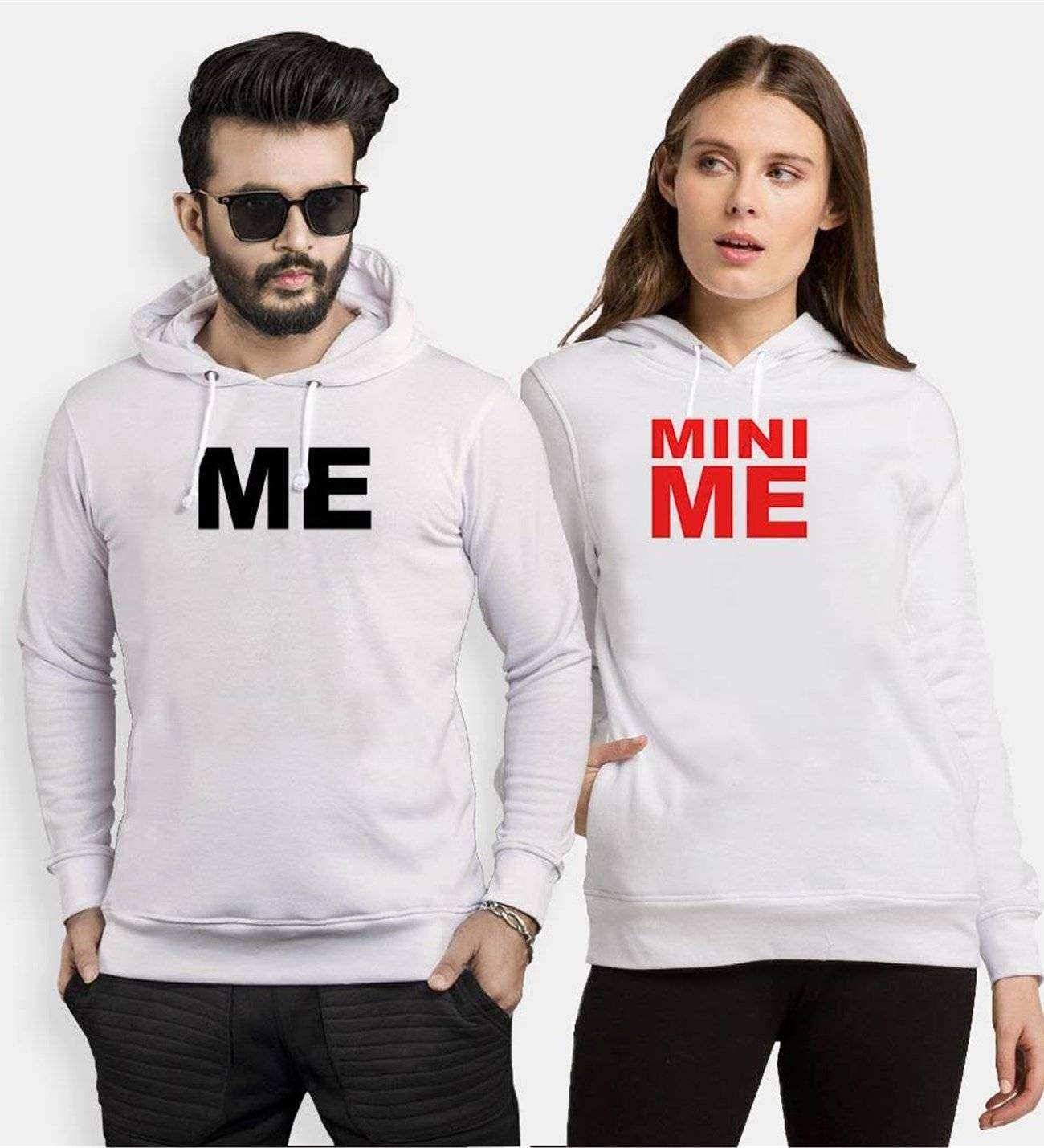 Tshirthane Me Mini Me Sevgili Kombinleri Kapüşonlu Çift Kombini