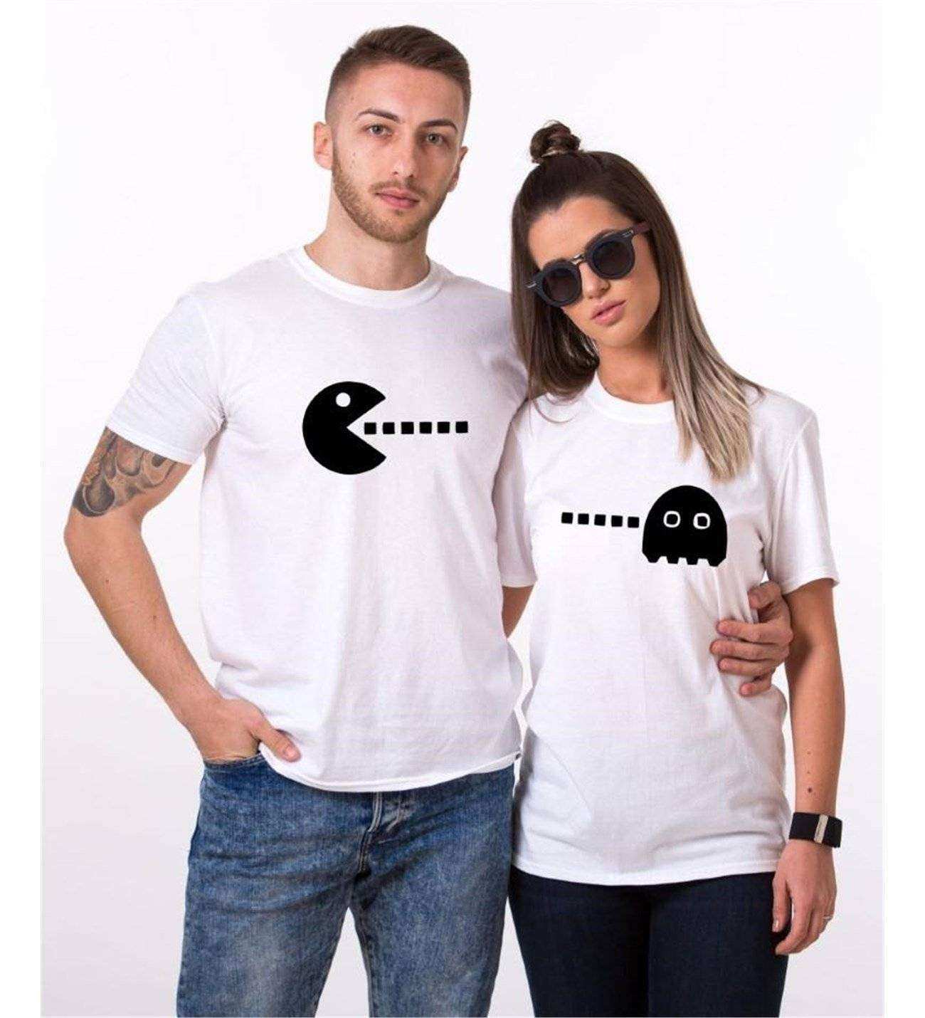 Tshirthane Pacman  Sevgili Kombinleri Tshirt Çift Kombini