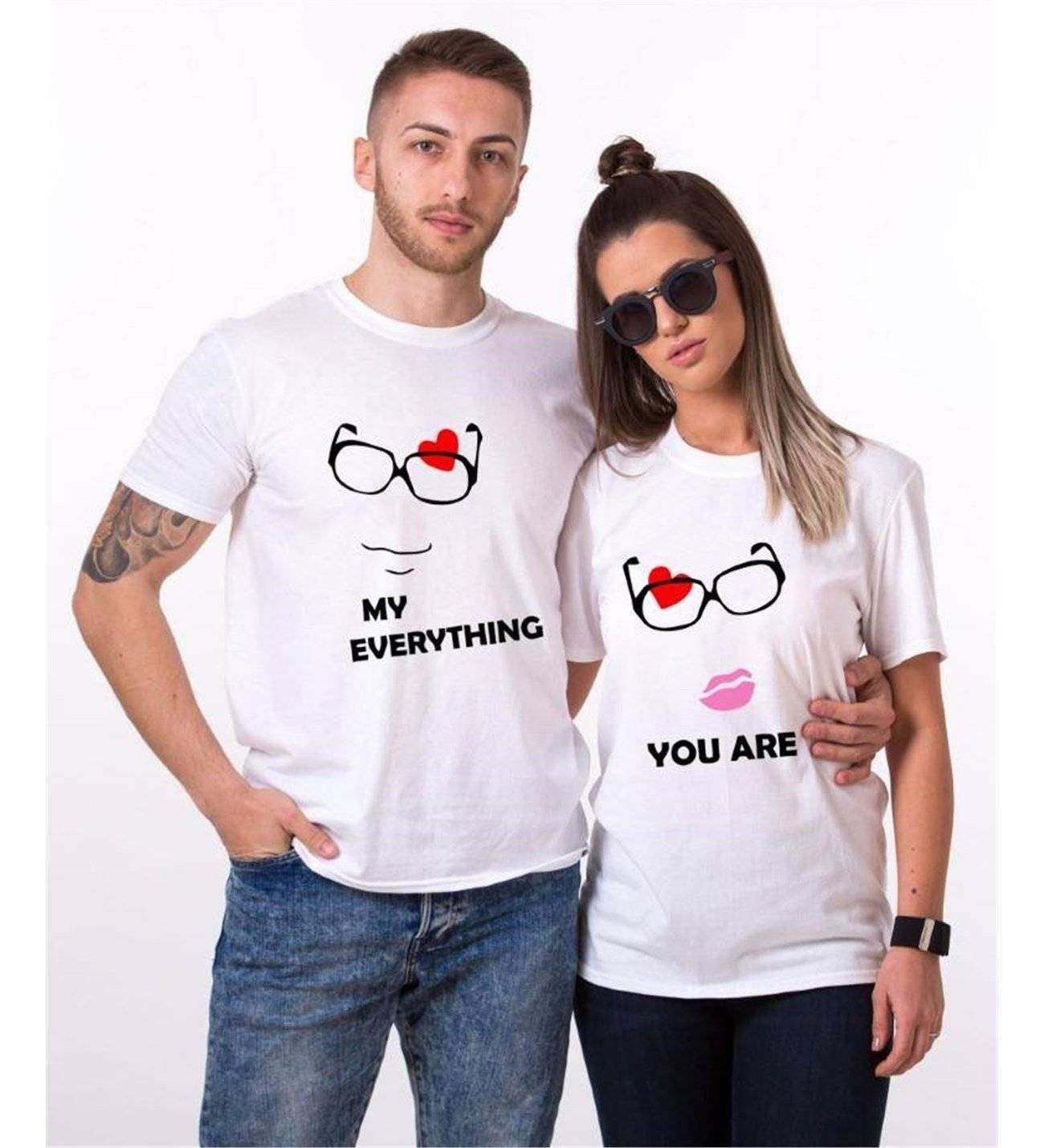 Tshirthane My Everything Sevgili Kombinleri Tshirt Çift Kombini