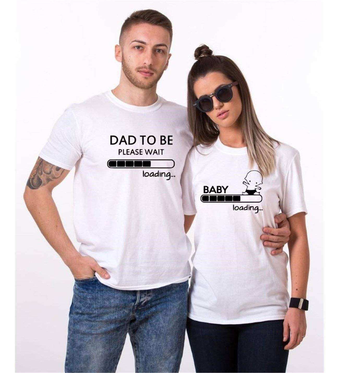 Tshirthane Dad To Be Baby Sevgili Kombinleri Tshirt Çift Kombini