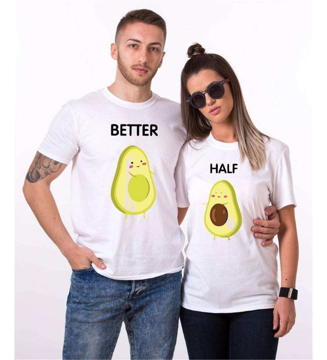 Tshirthane Better Half  Sevgili Kombinleri Tshirt Çift Kombini