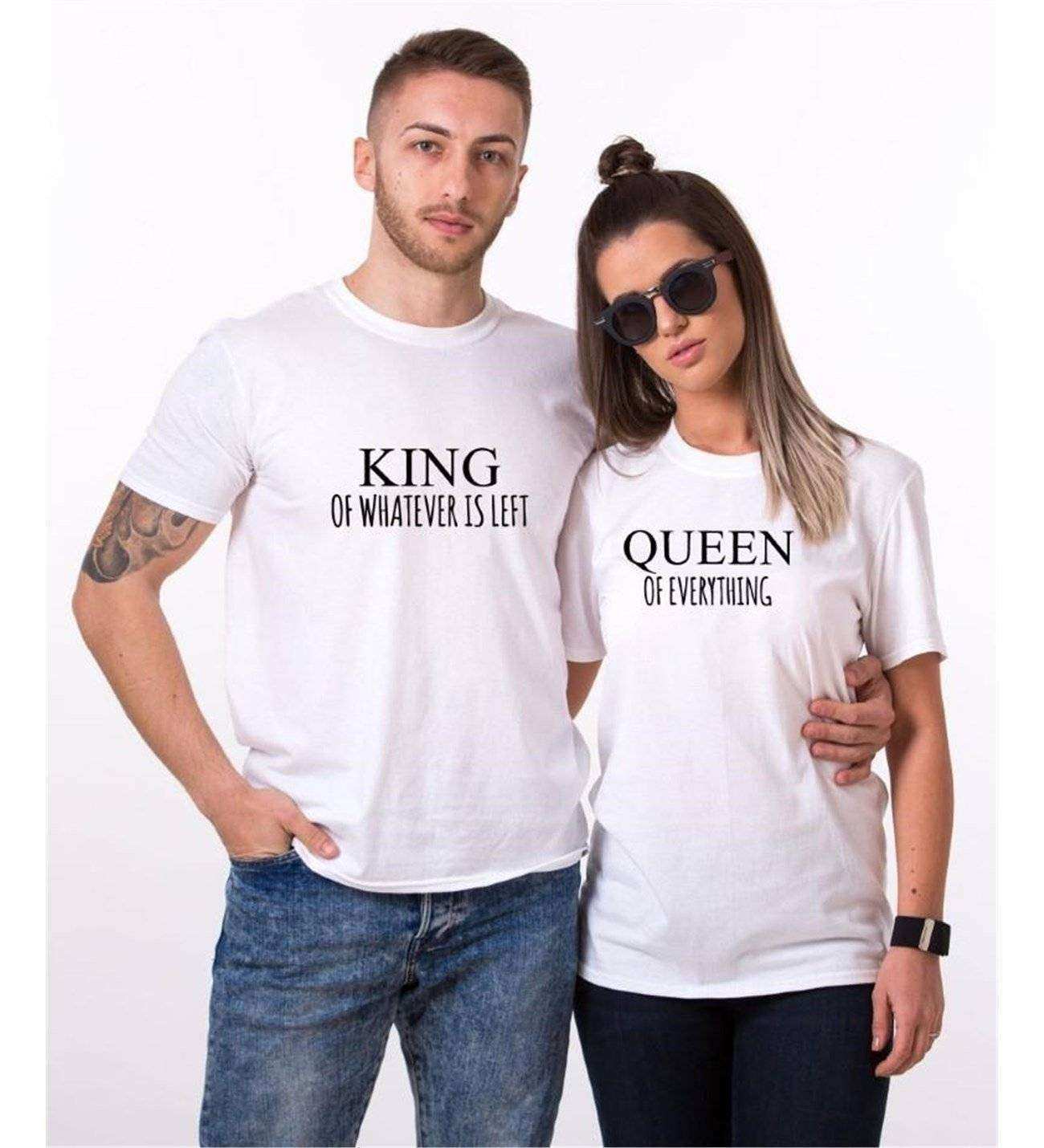 Tshirthane King Of Whatever Is Left Sevgili Kombinleri Tshirt Çift Kombini