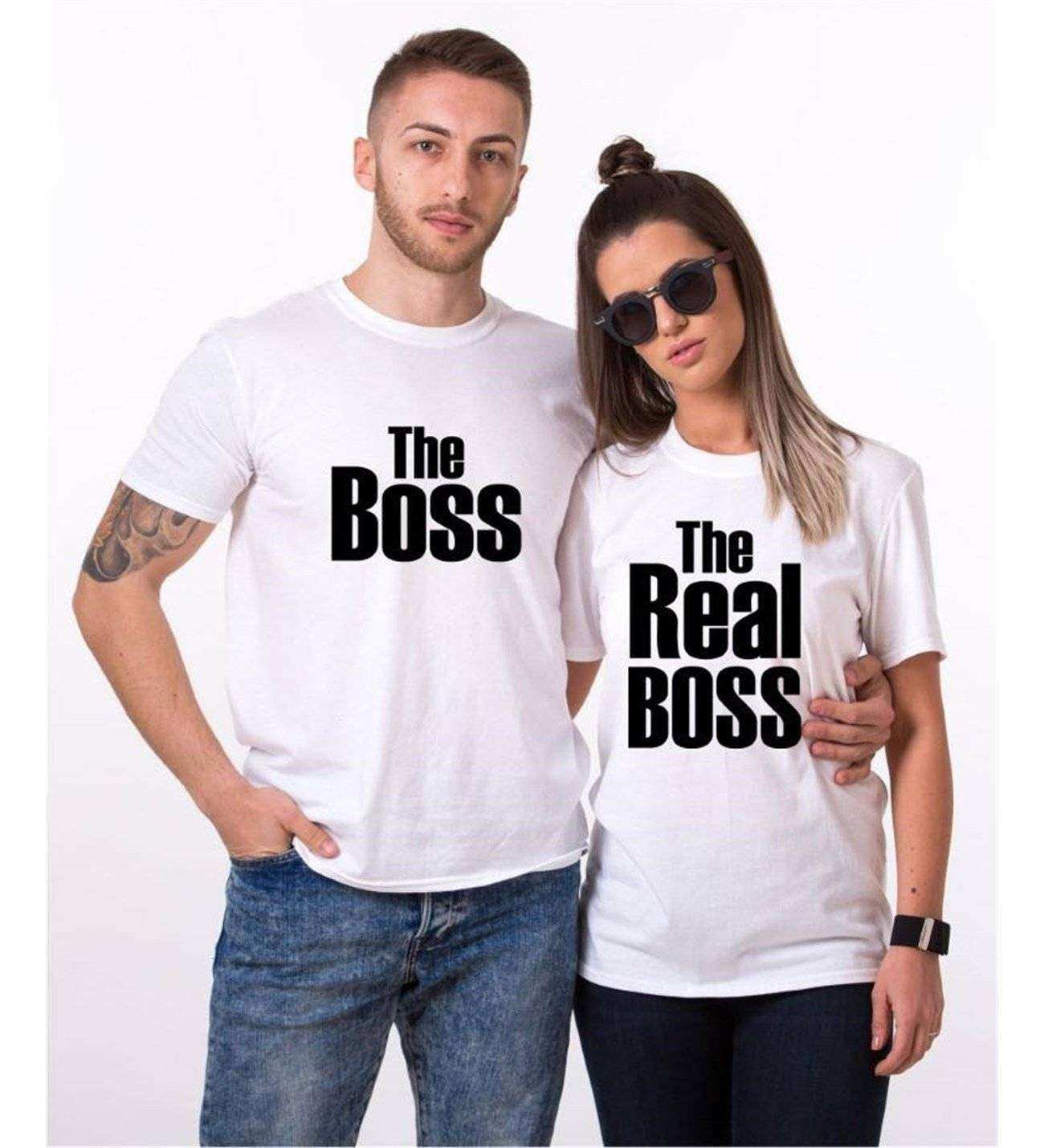 Tshirthane  Boss Realboss Sevgili Kombinleri Tshirt Çift Kombini