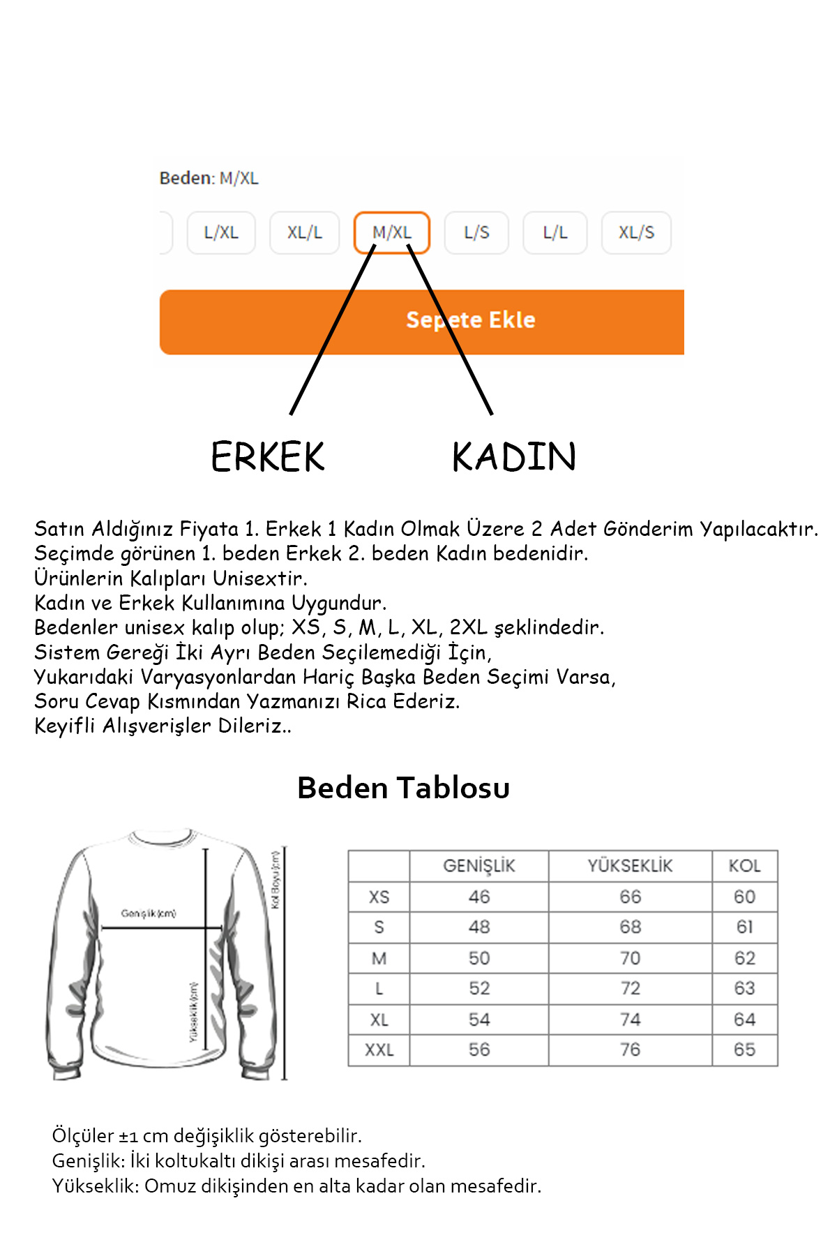 Tshirthane Missing Piece  Sevgili Kombinleri Sweatshirt Çift Kombini