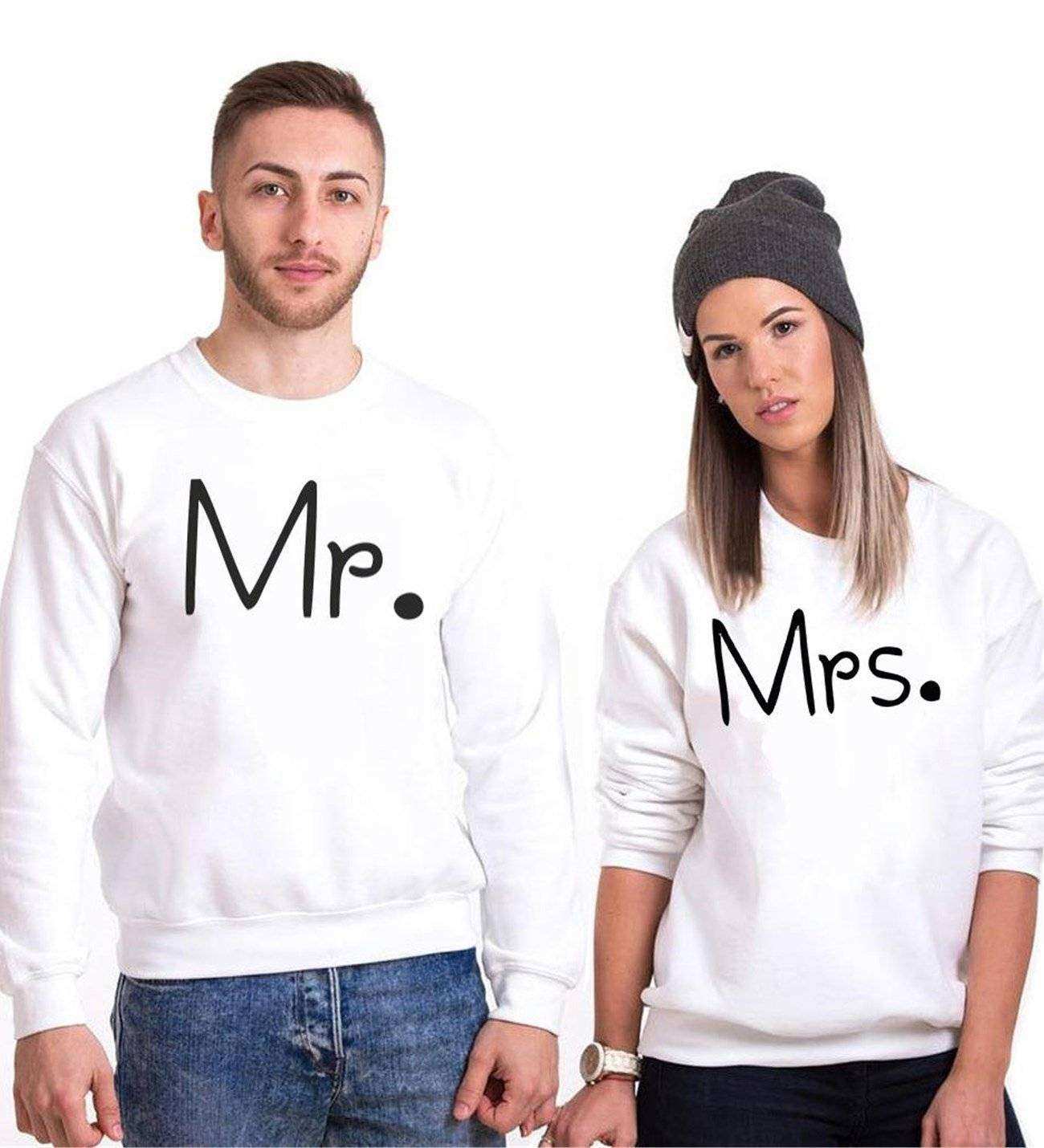 Tshirthane Mr. Mrs. 16  Sevgili Kombinleri Sweatshirt Çift Kombini