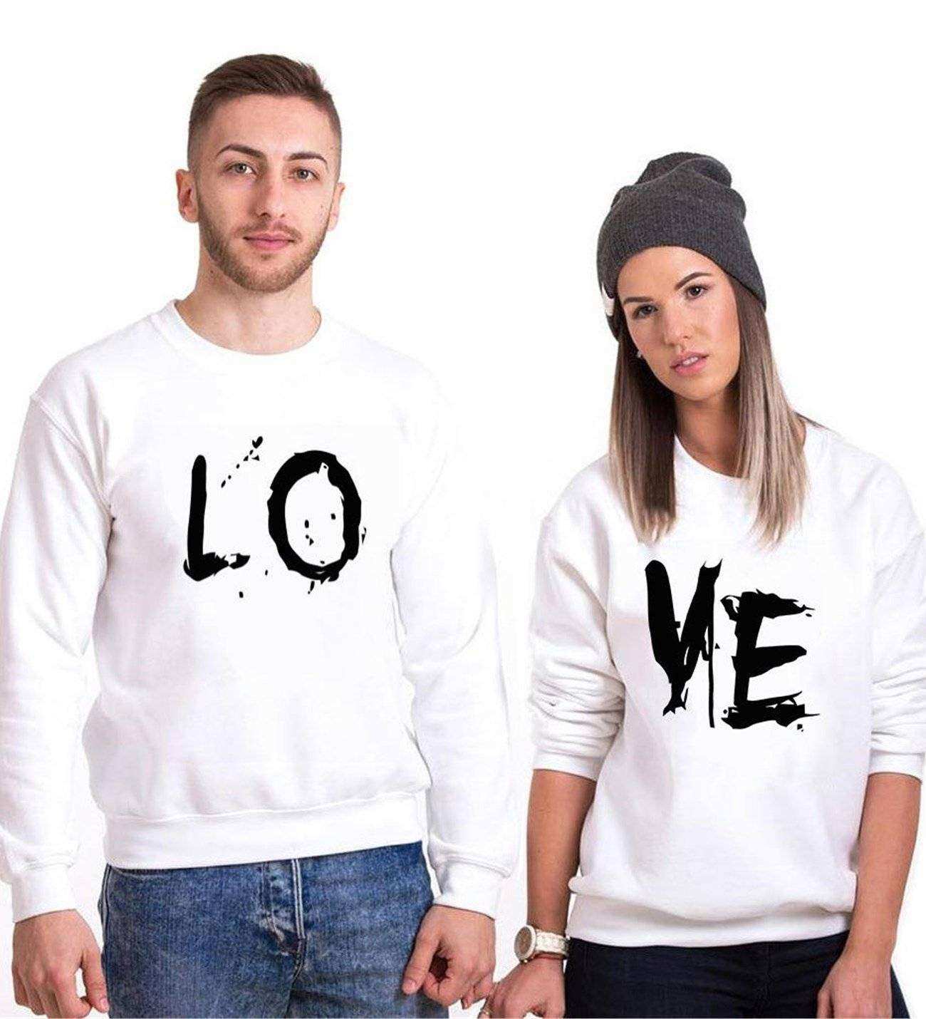 Tshirthane Lo Ve Brash Sevgili Kombinleri Sweatshirt Çift Kombini