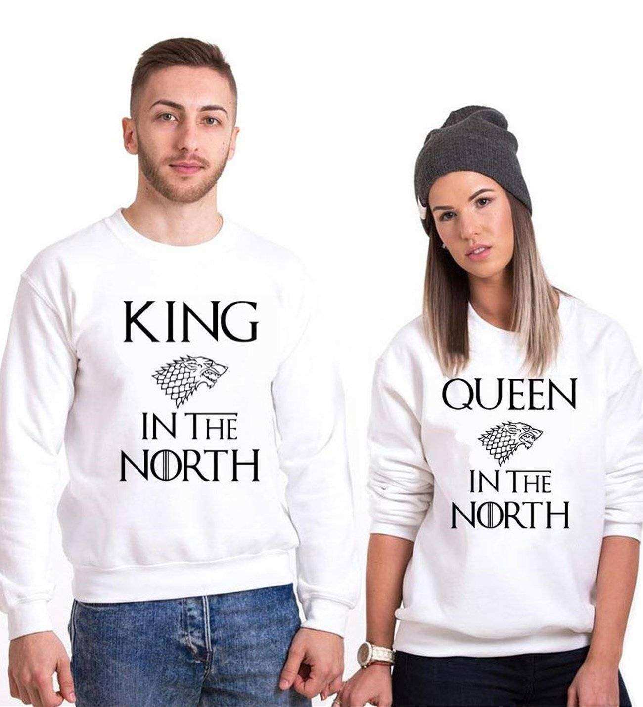 Tshirthane King Queen Stark  Sevgili Kombinleri Sweatshirt Çift Kombini