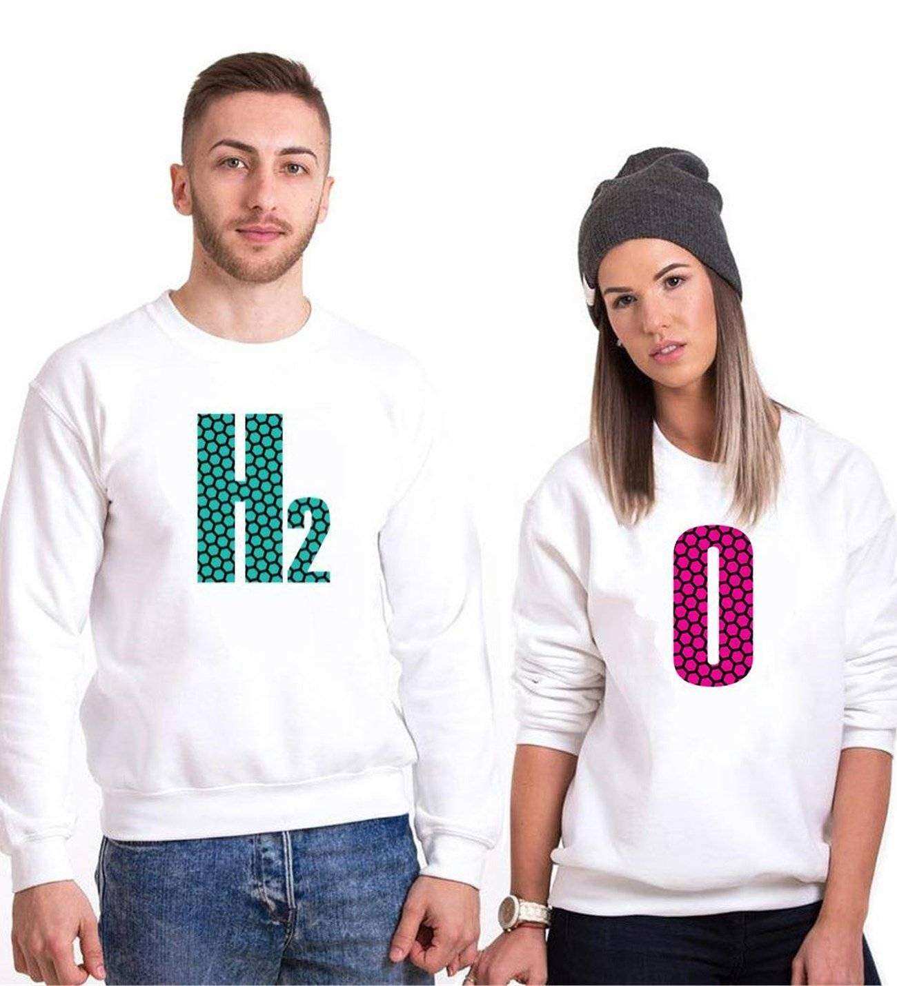 Tshirthane H2 O Sevgili Kombinleri Sweatshirt Çift Kombini