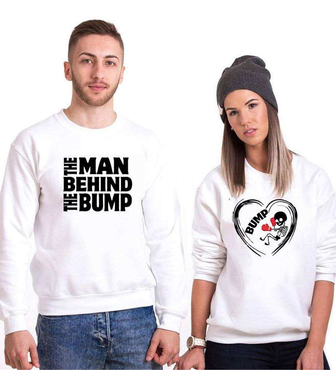 Tshirthane The Man Bump Sevgili Kombinleri Sweatshirt Çift Kombini