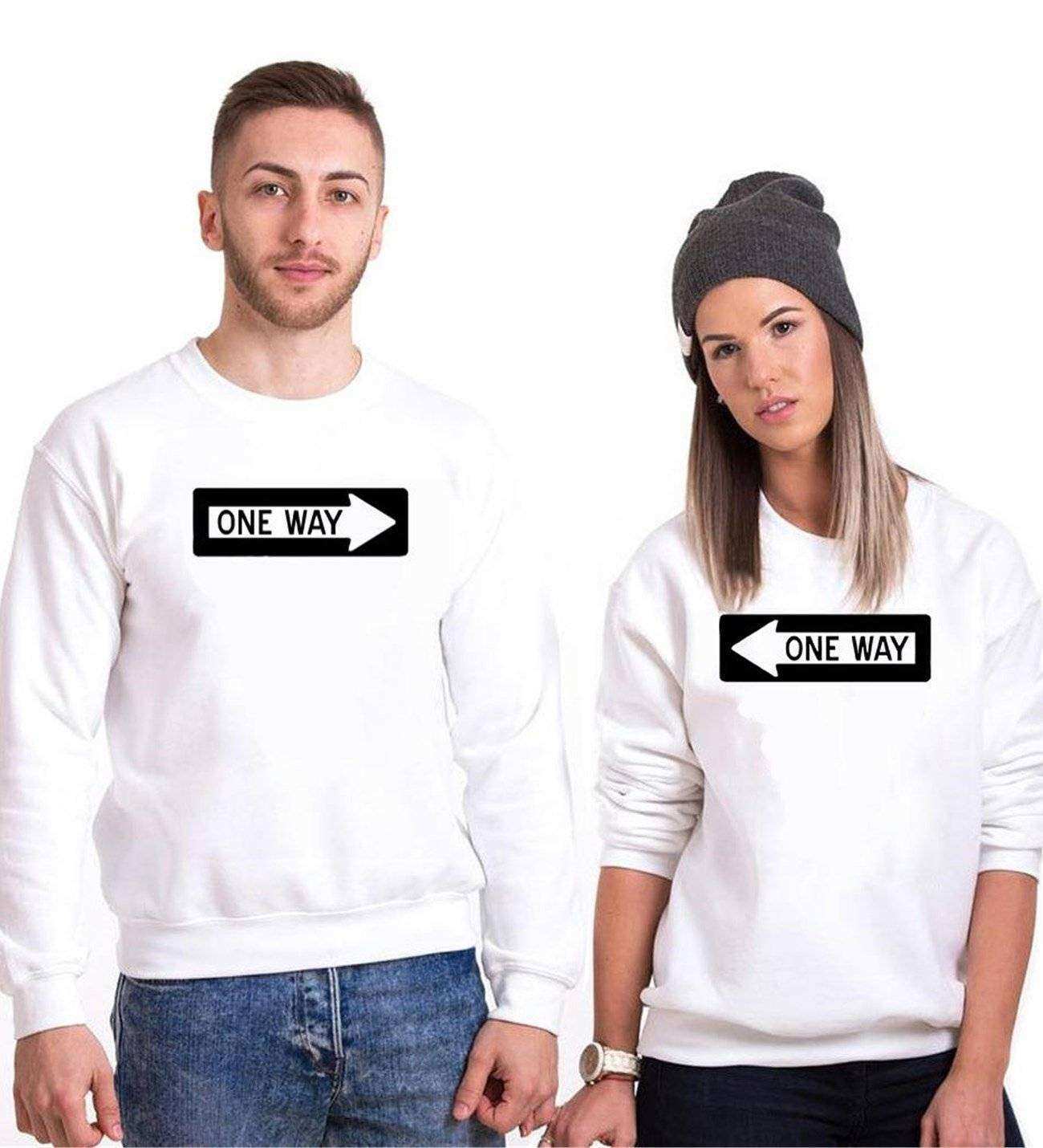 Tshirthane Tek Yönüm Sevgili Kombinleri Sweatshirt Çift Kombini