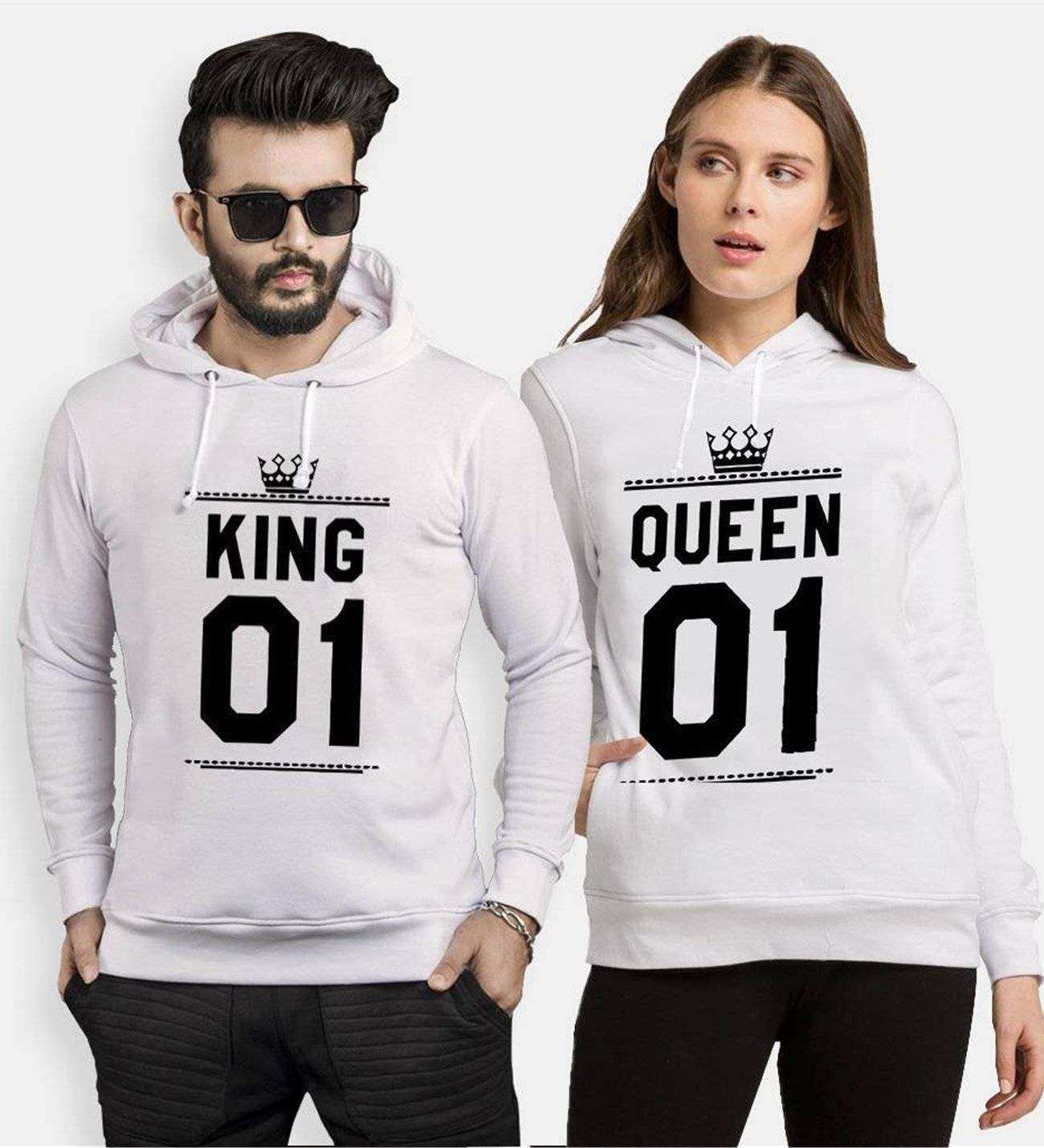 Tshirthane King Queen 01 Sevgili Kombinleri Kapüşonlu Kombini