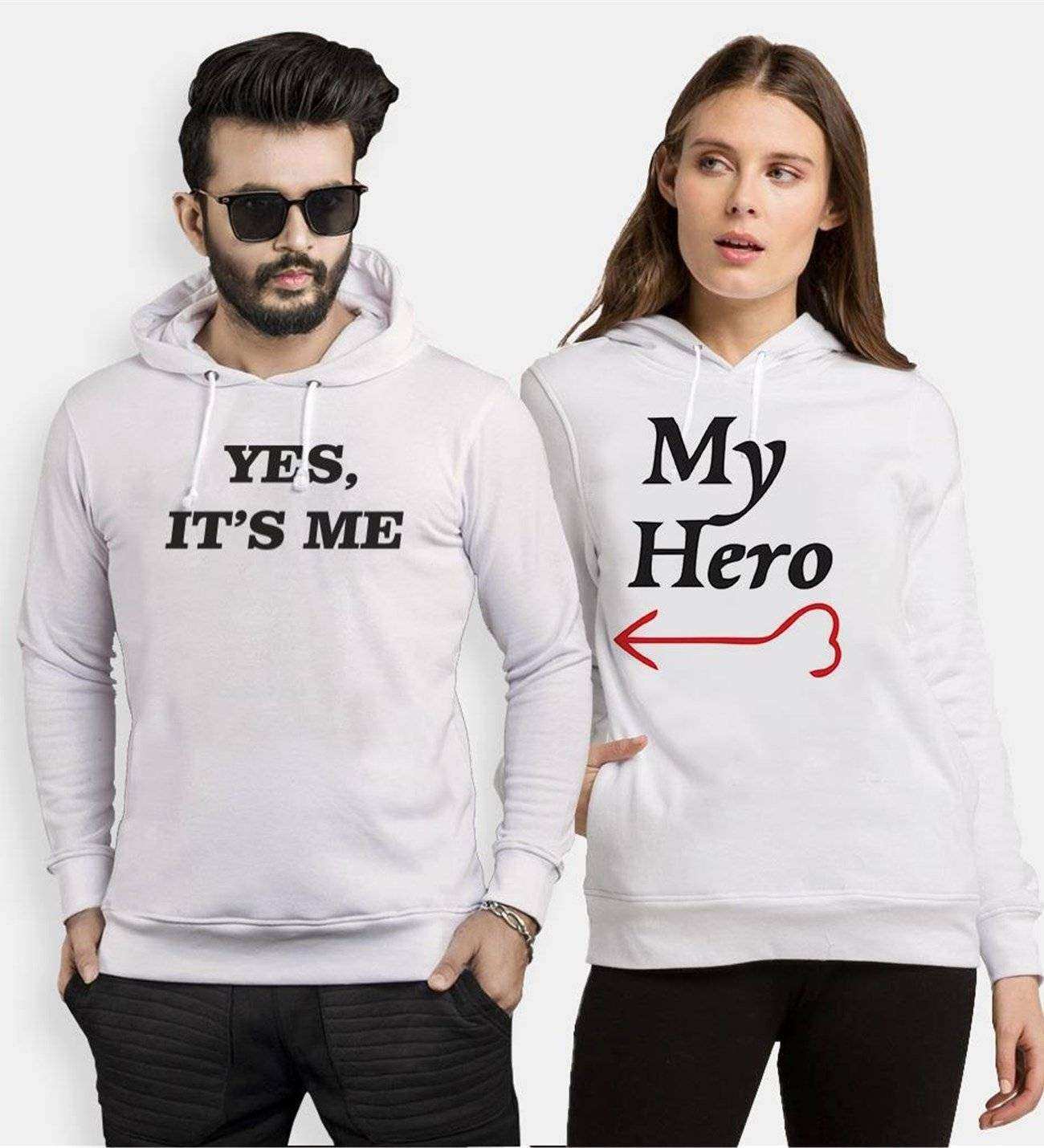 Tshirthane My Hero Yes,Its Me  Sevgili Kombinleri Kapüşonlu Kombini