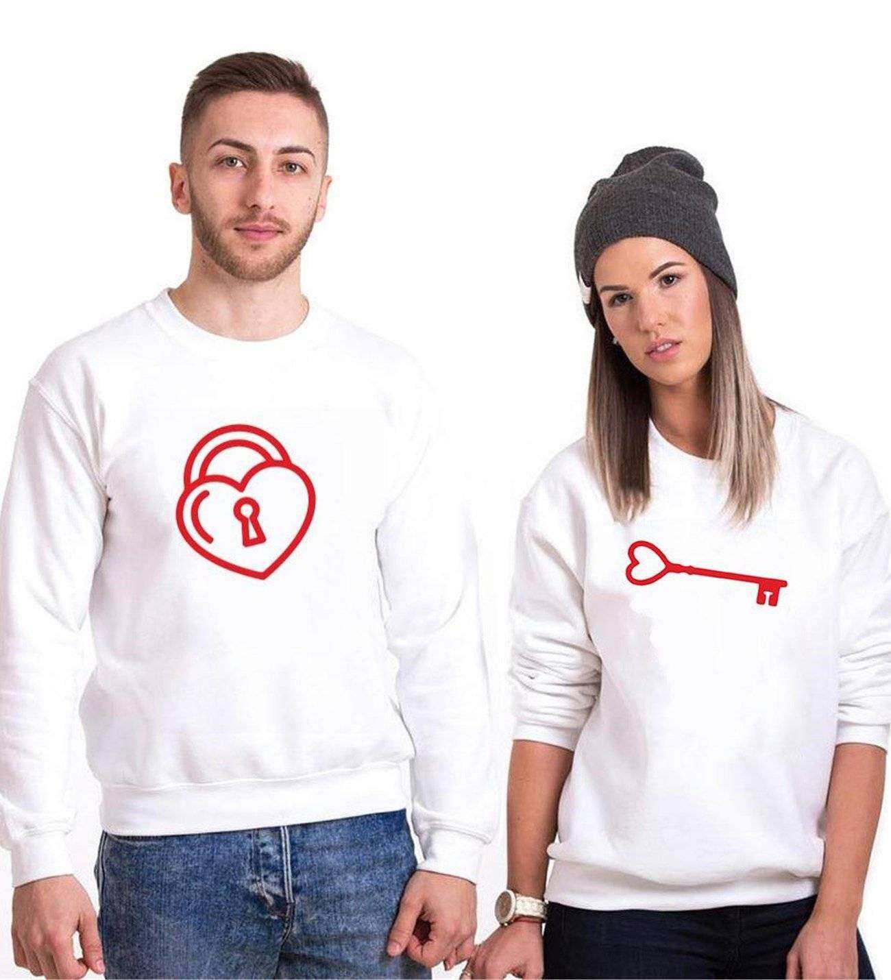 Tshirthane Kalbimin Kilidi Sevgili Kombinleri Sweatshirt Kombini