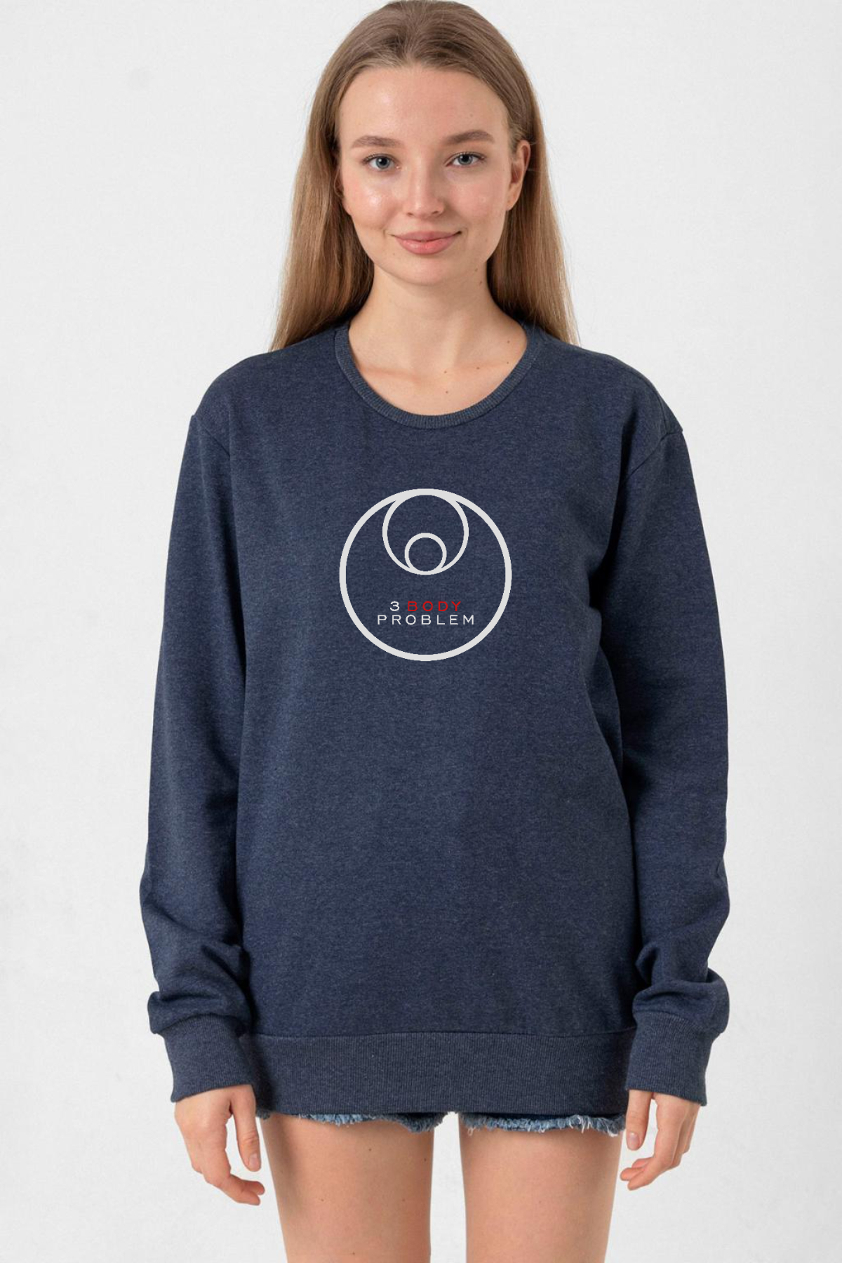 3 Body Problem Logo İndigo Kadın 2ip Sweatshirt