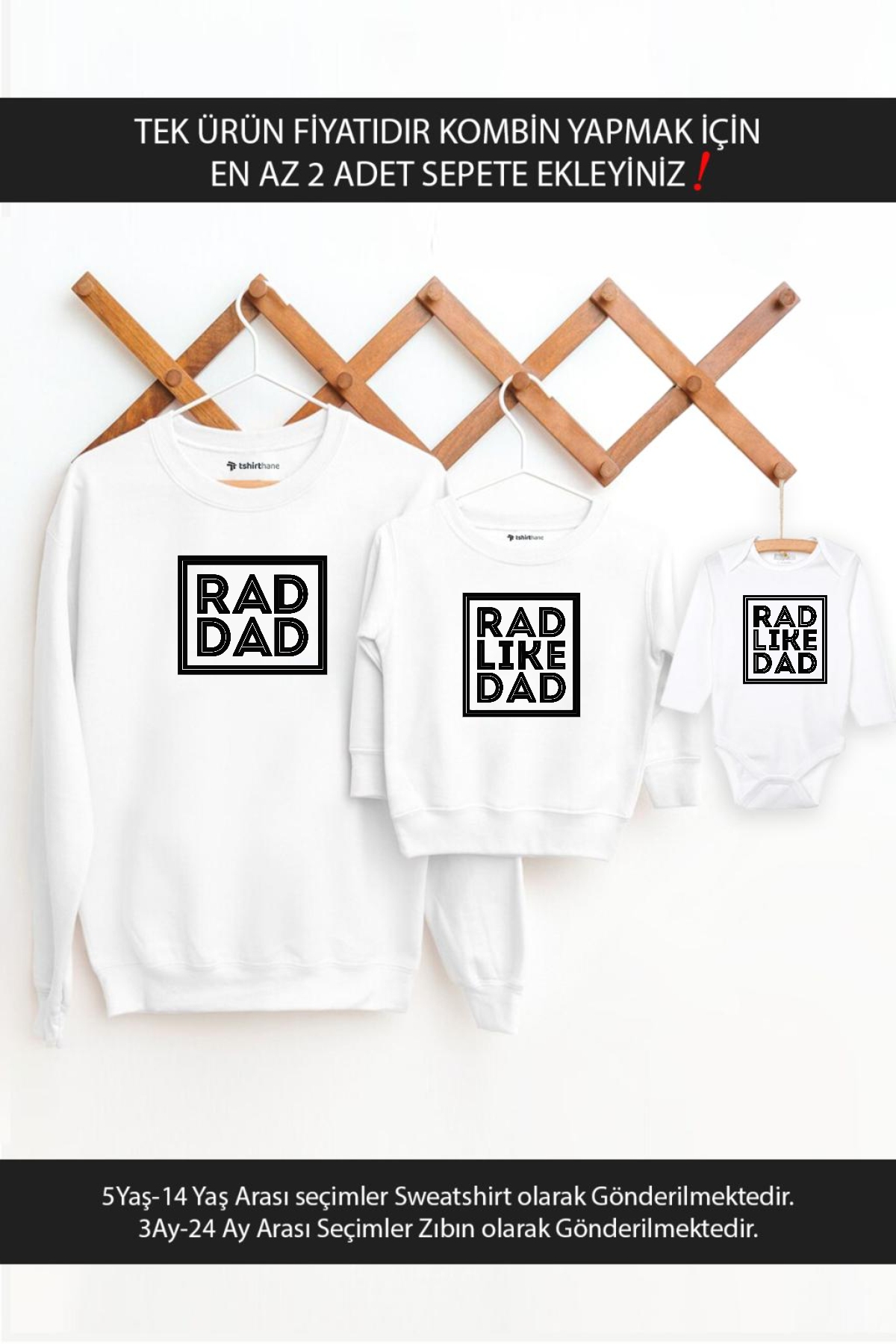 Rad Dad Baba Oğul Kız (TEK ÜRÜN FİYATIDIR KOMBİN YAPMAK İÇİN EN AZ 2 ADET SEPETE EKLEYİNİZ)